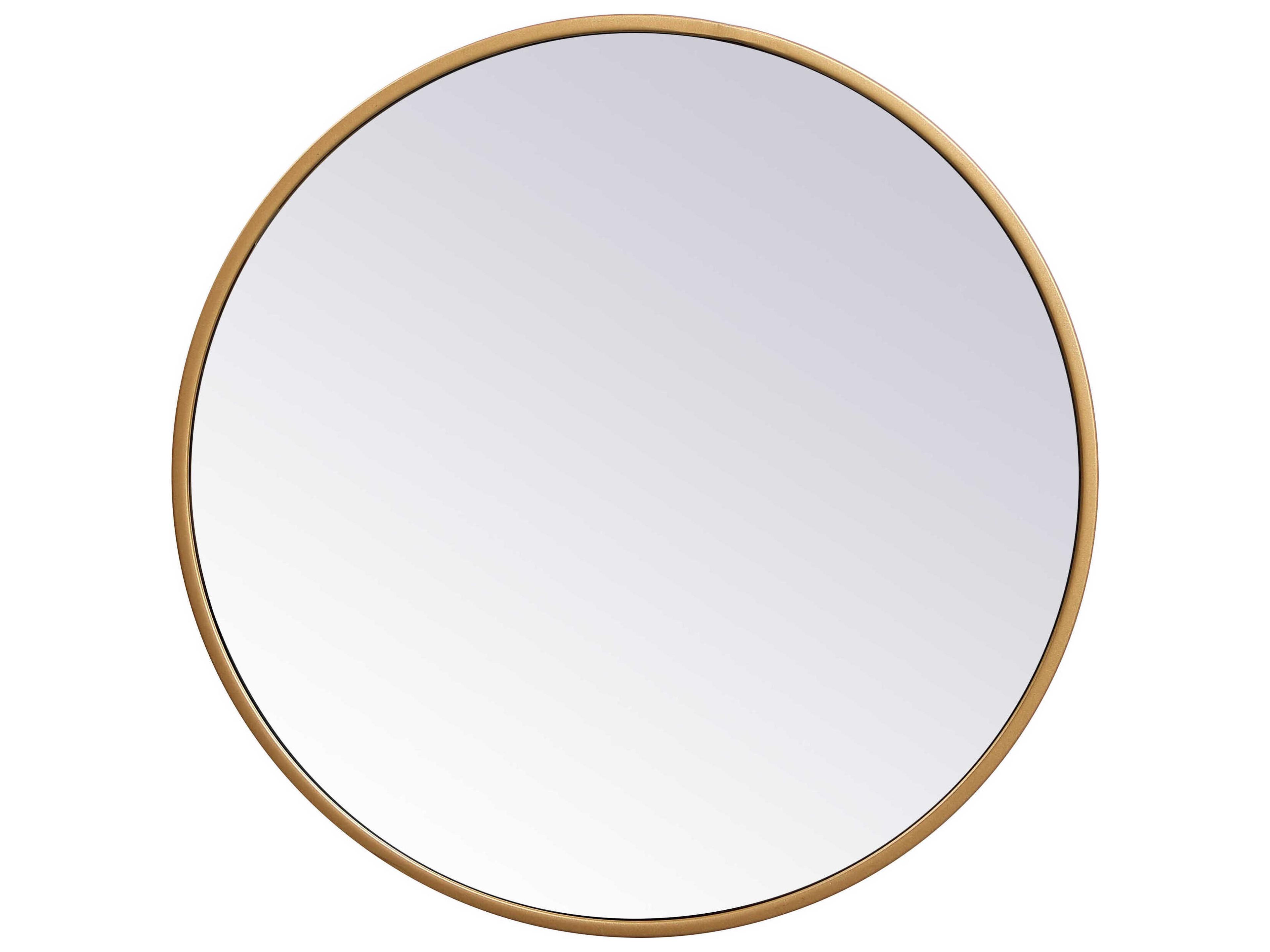 Elegant Lighting Eternity Brass Round Wall Mirror