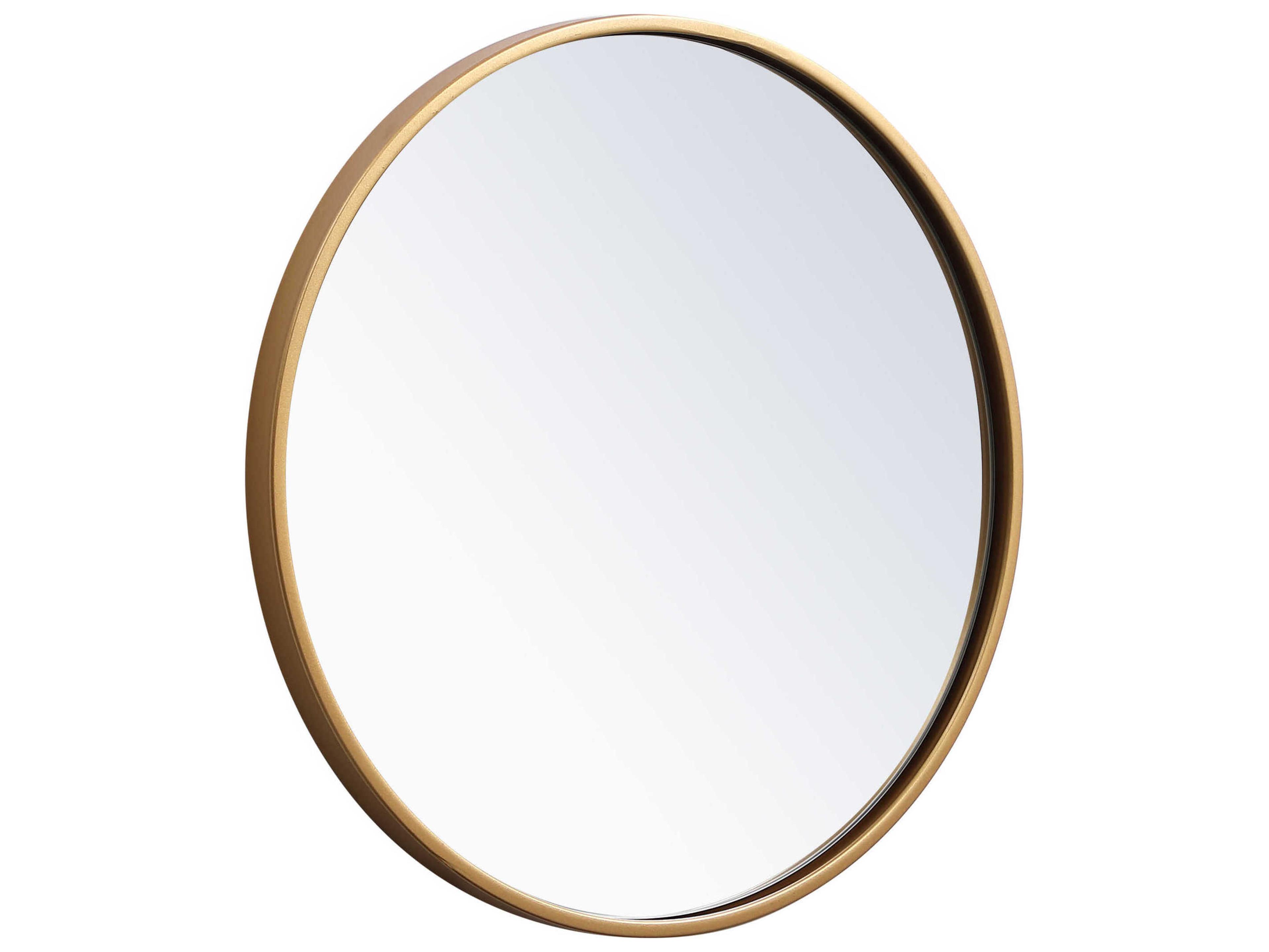 Elegant Lighting Eternity Brass Round Wall Mirror