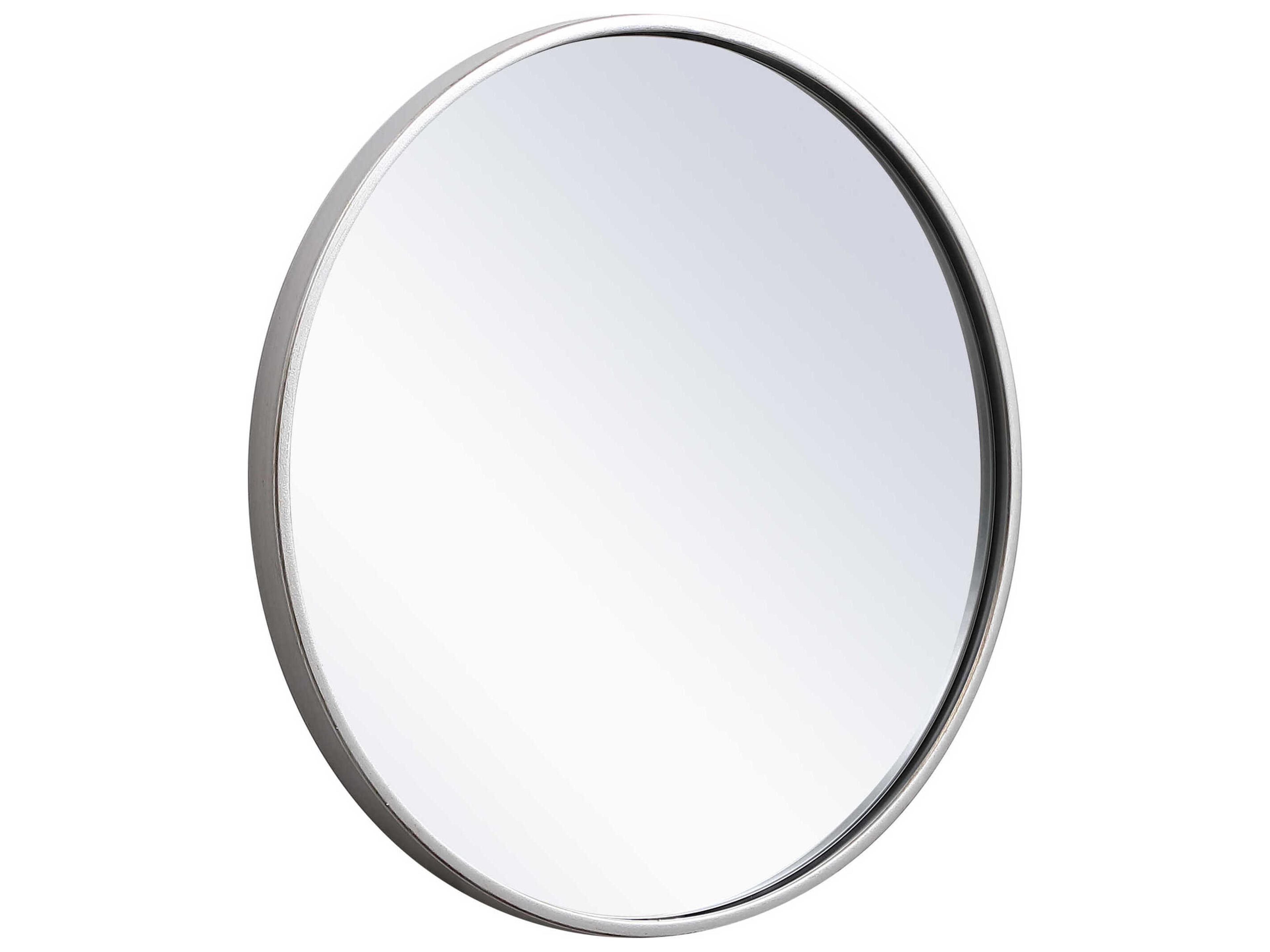 Elegant Lighting Eternity Silver Round Wall Mirror