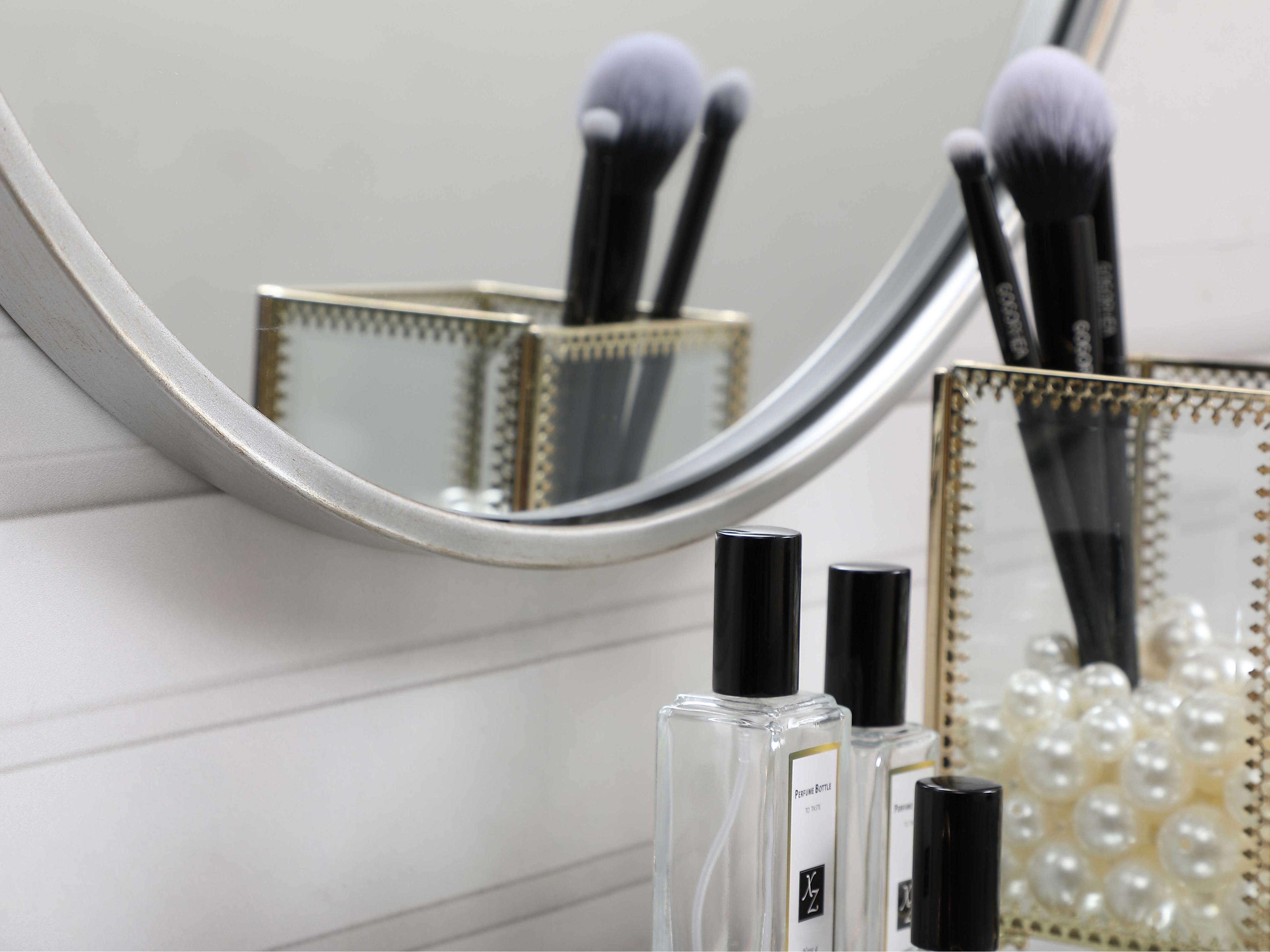 Elegant Lighting Eternity Silver Round Wall Mirror