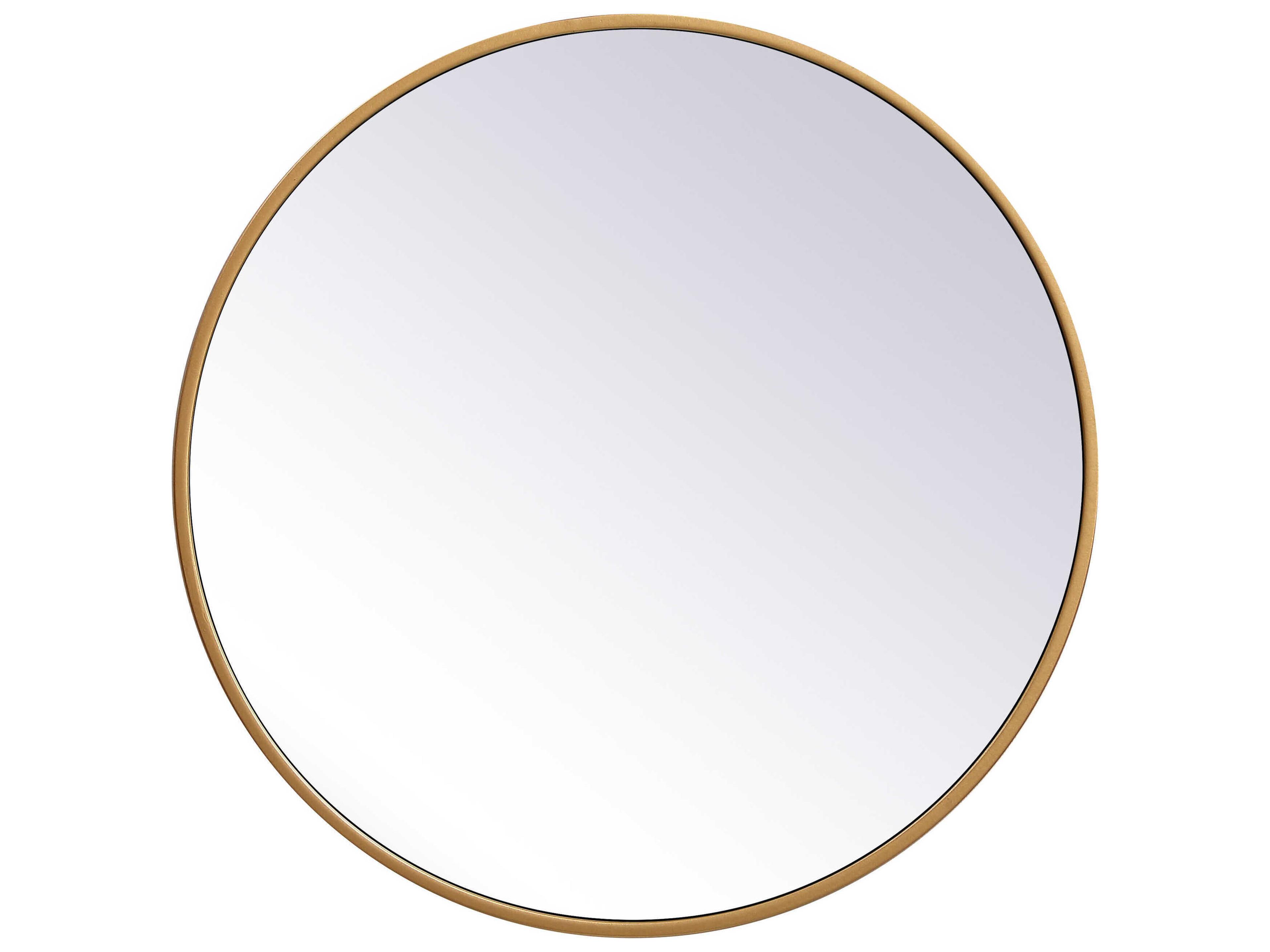Eternity Brass Round Wall Mirror