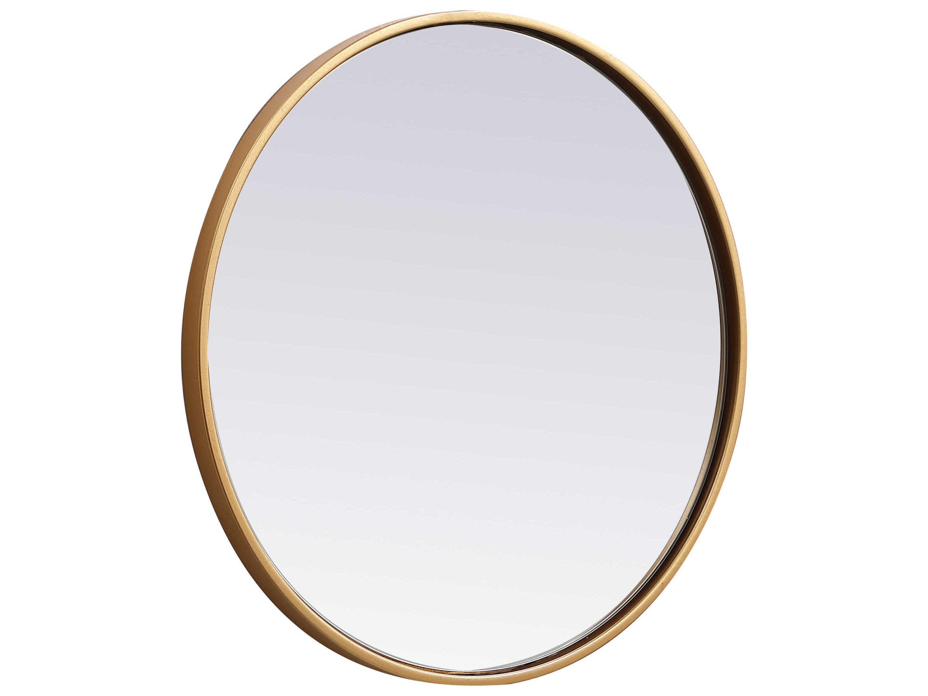 Elegant Lighting Eternity Brass Round Wall Mirror