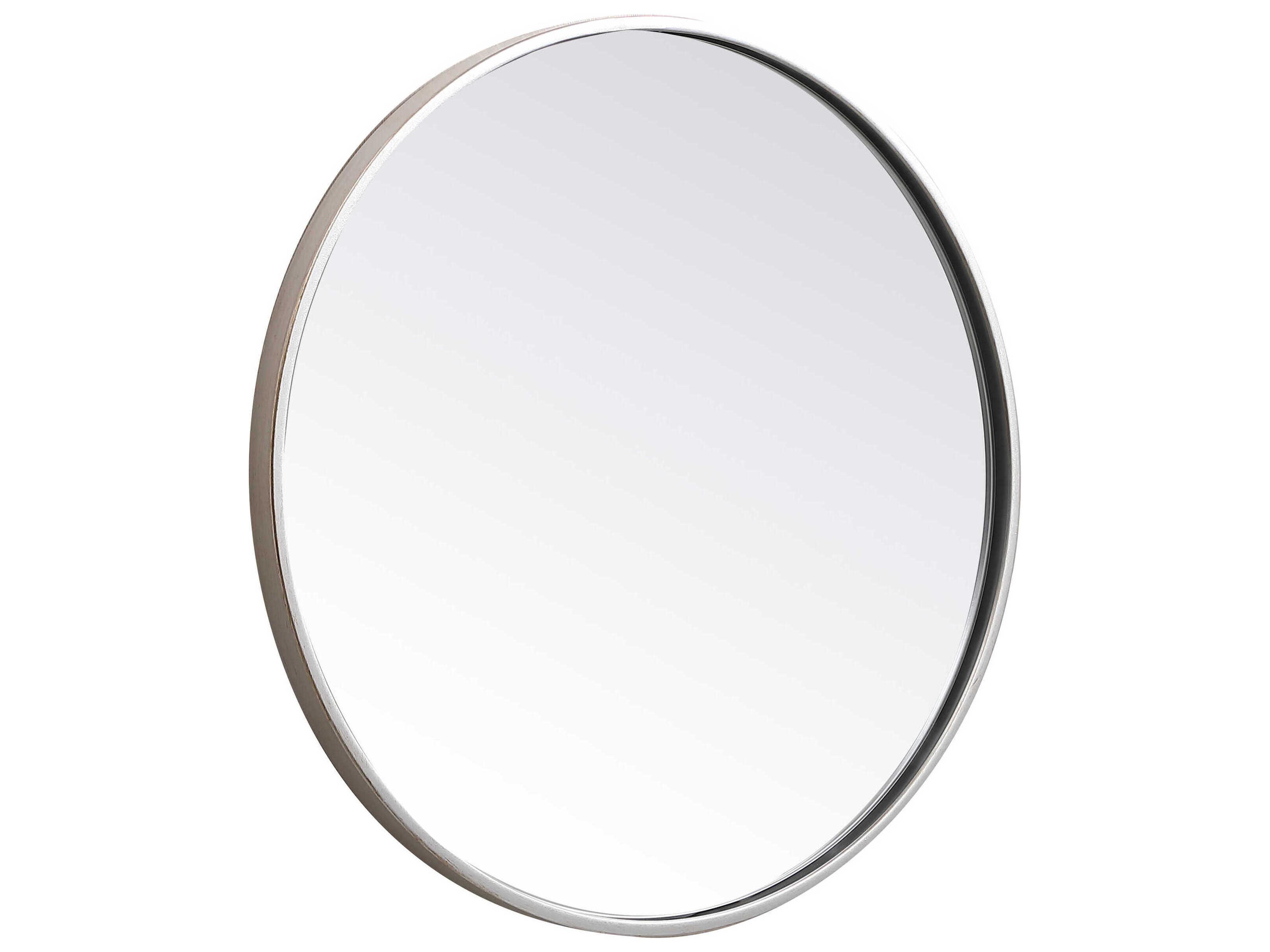 Elegant Lighting Eternity Silver Round Wall Mirror