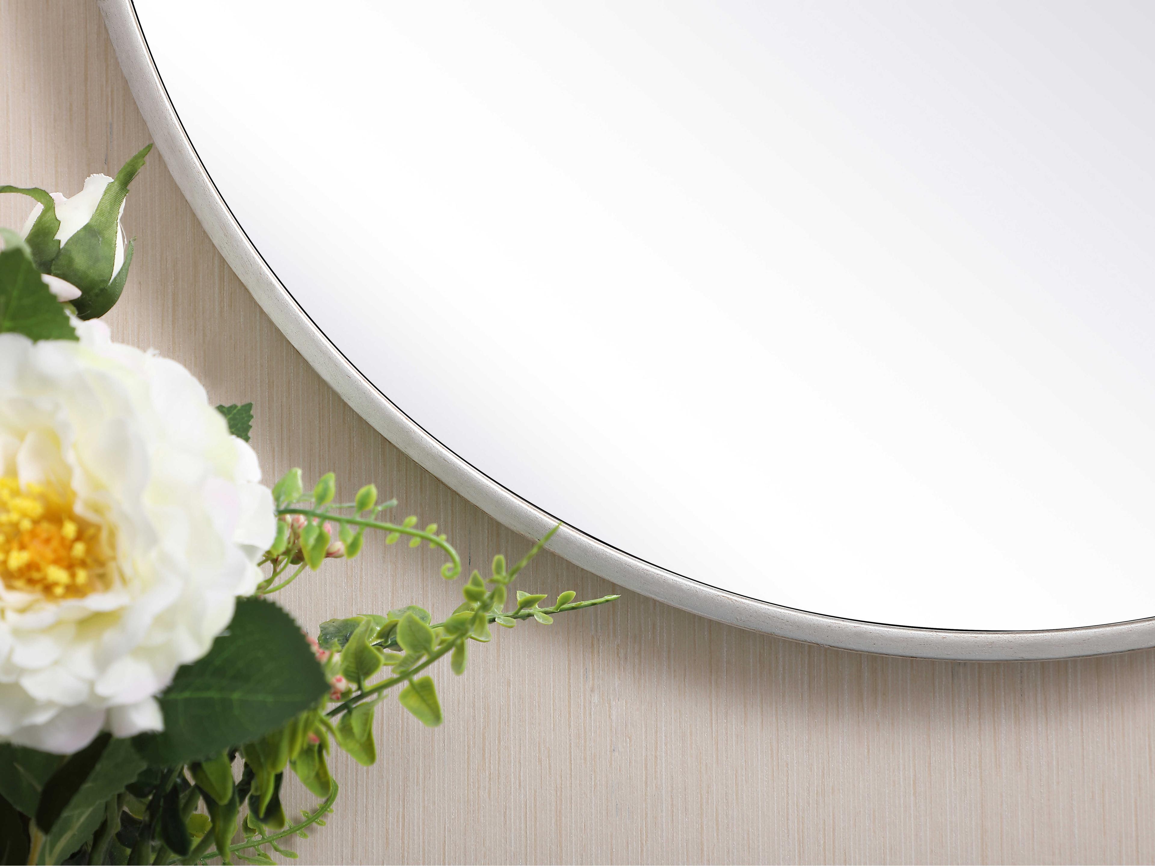 Elegant Lighting Eternity Silver Round Wall Mirror