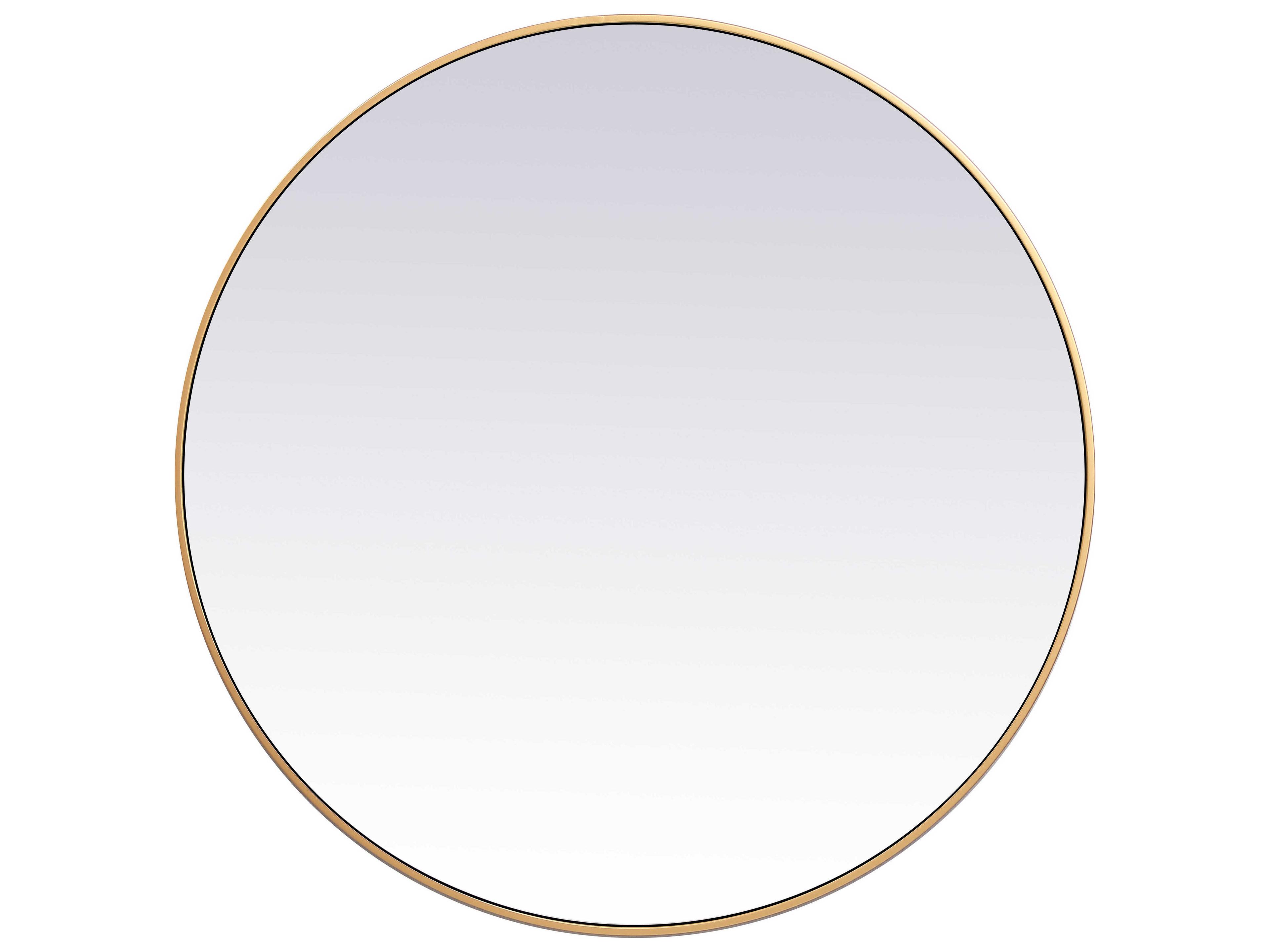 Eternity Round Mirror Modern Brass