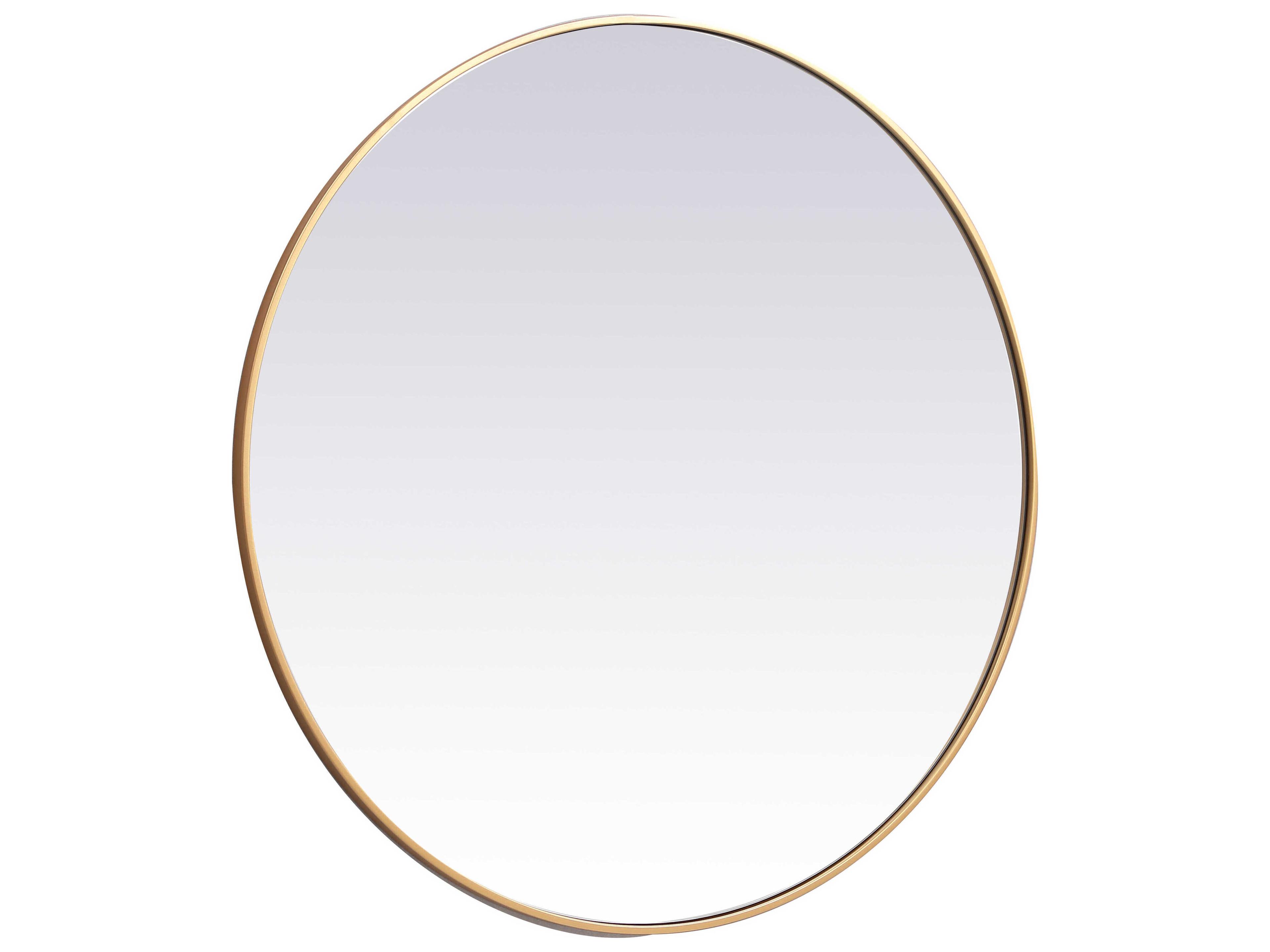 Elegant Lighting Eternity Brass Round Wall Mirror