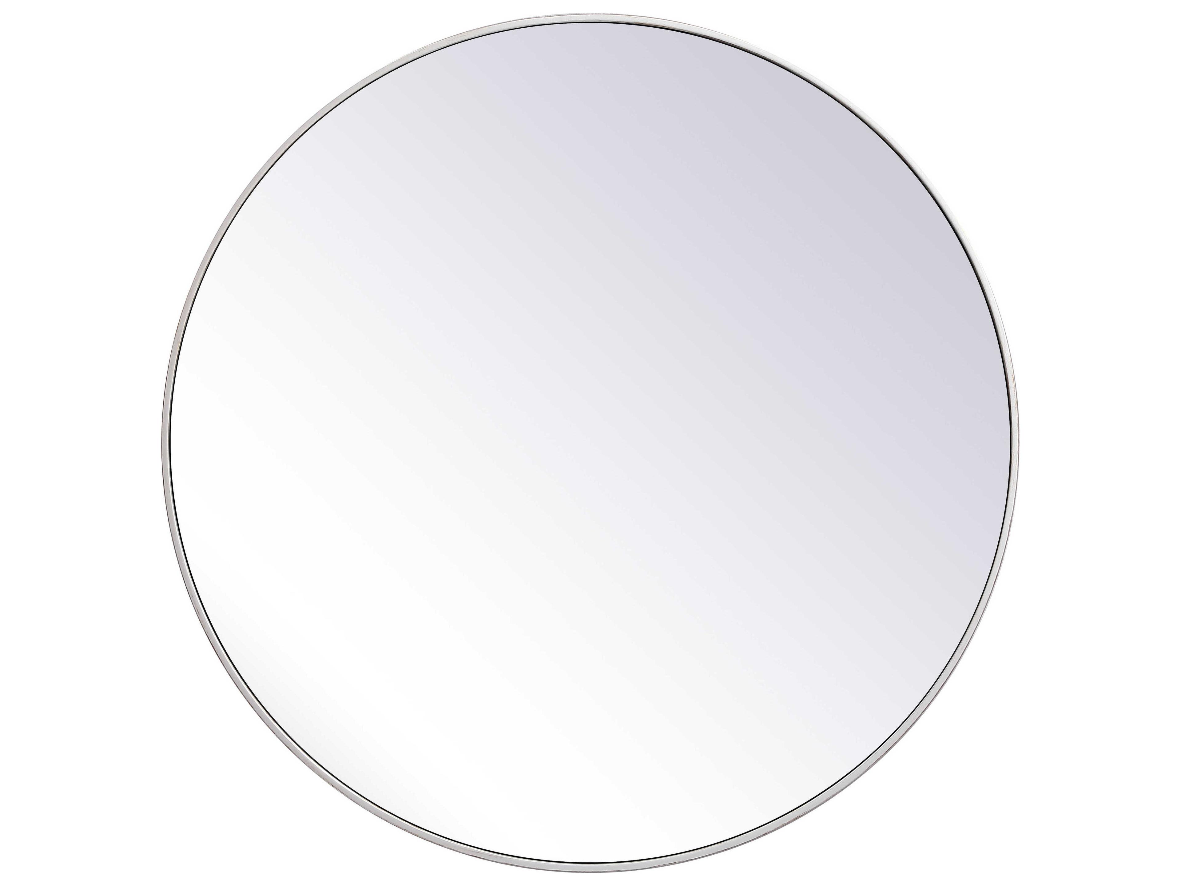 Eternity Round Mirror in Silver