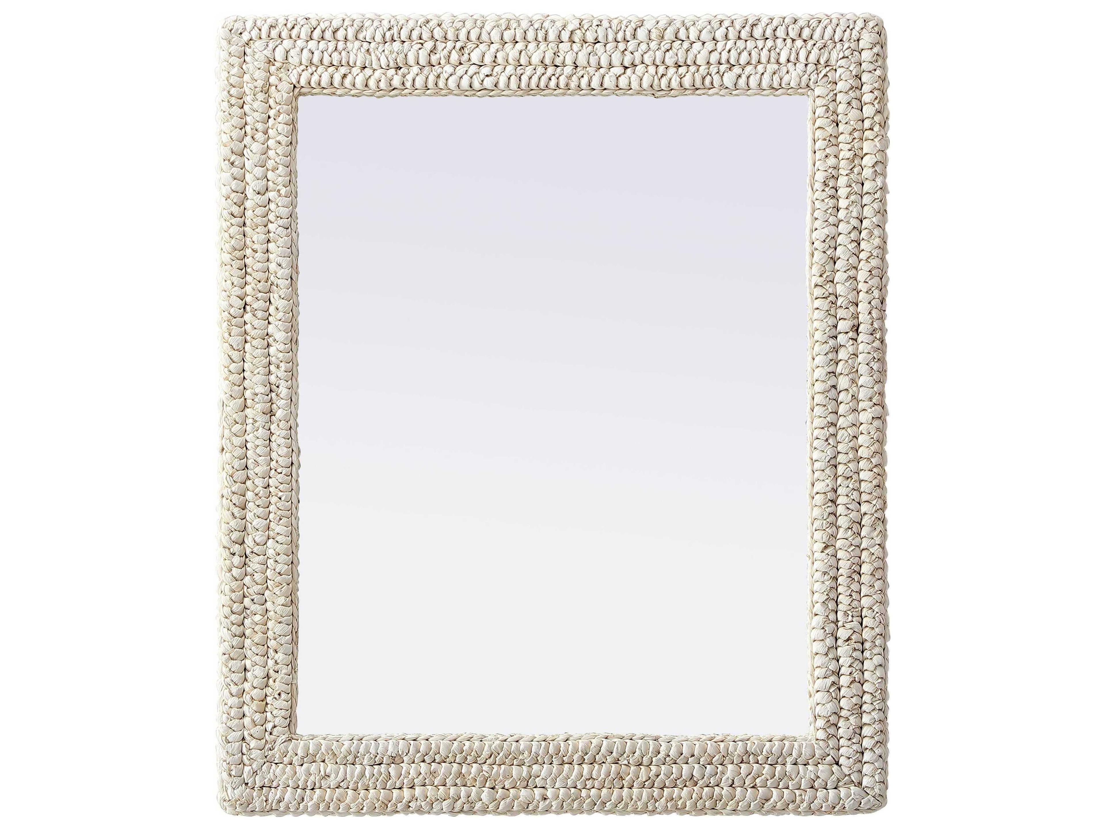 Marlowe Linen White Rectangular Wall Mirror