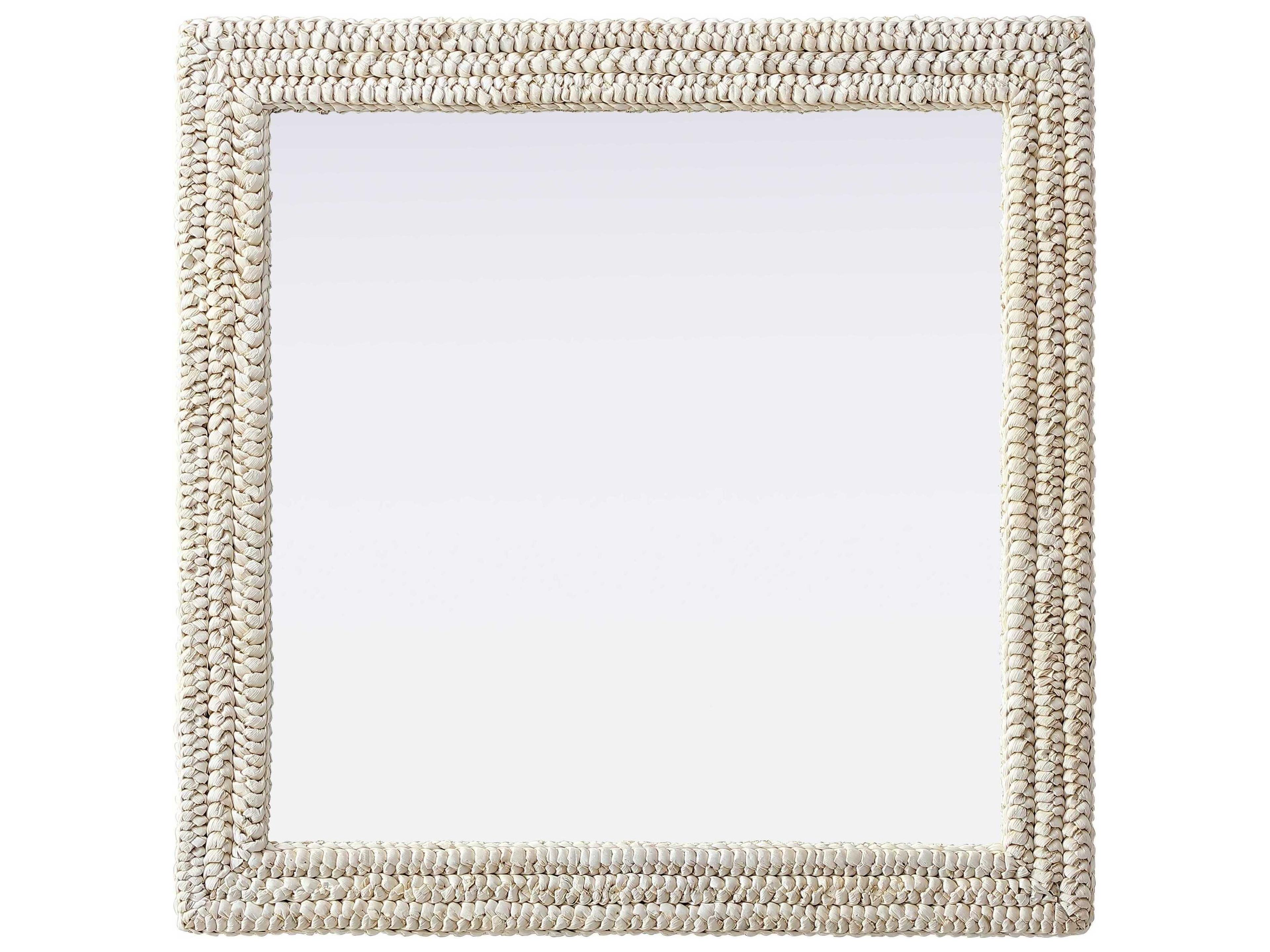 Marlowe Linen White Square Wall Mirror