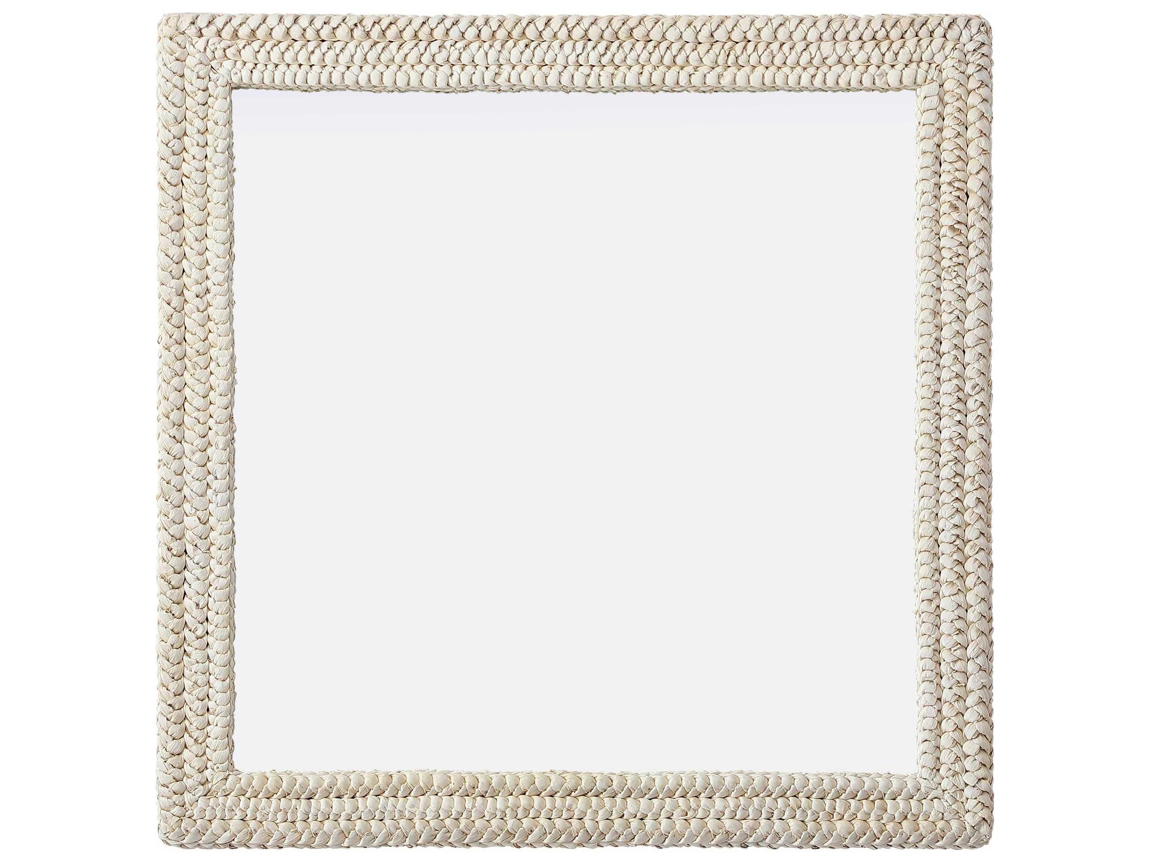 Marlowe Linen White Square Wall Mirror