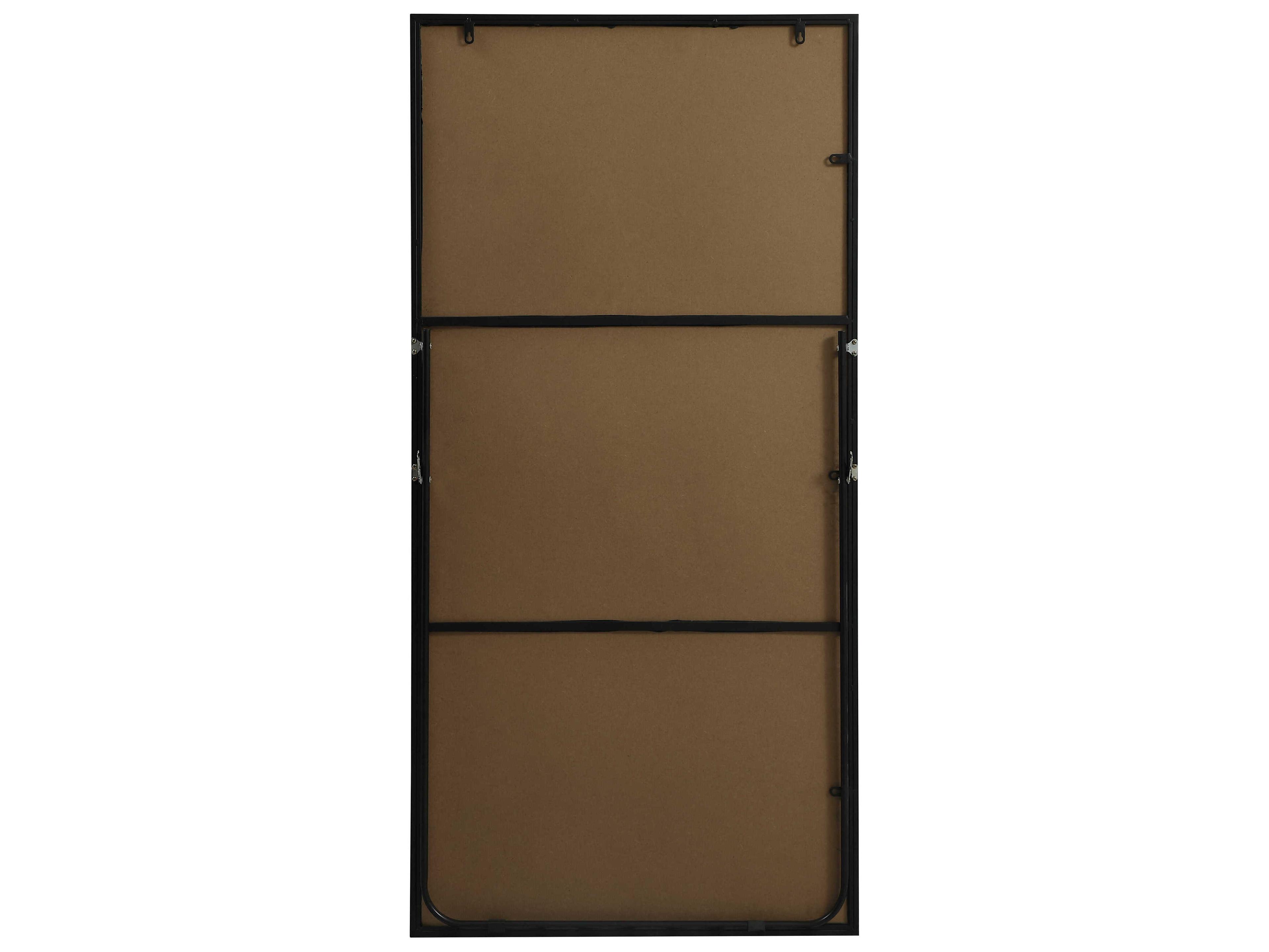 Elegant Lighting Eternity Black Rectangular Floor Mirror