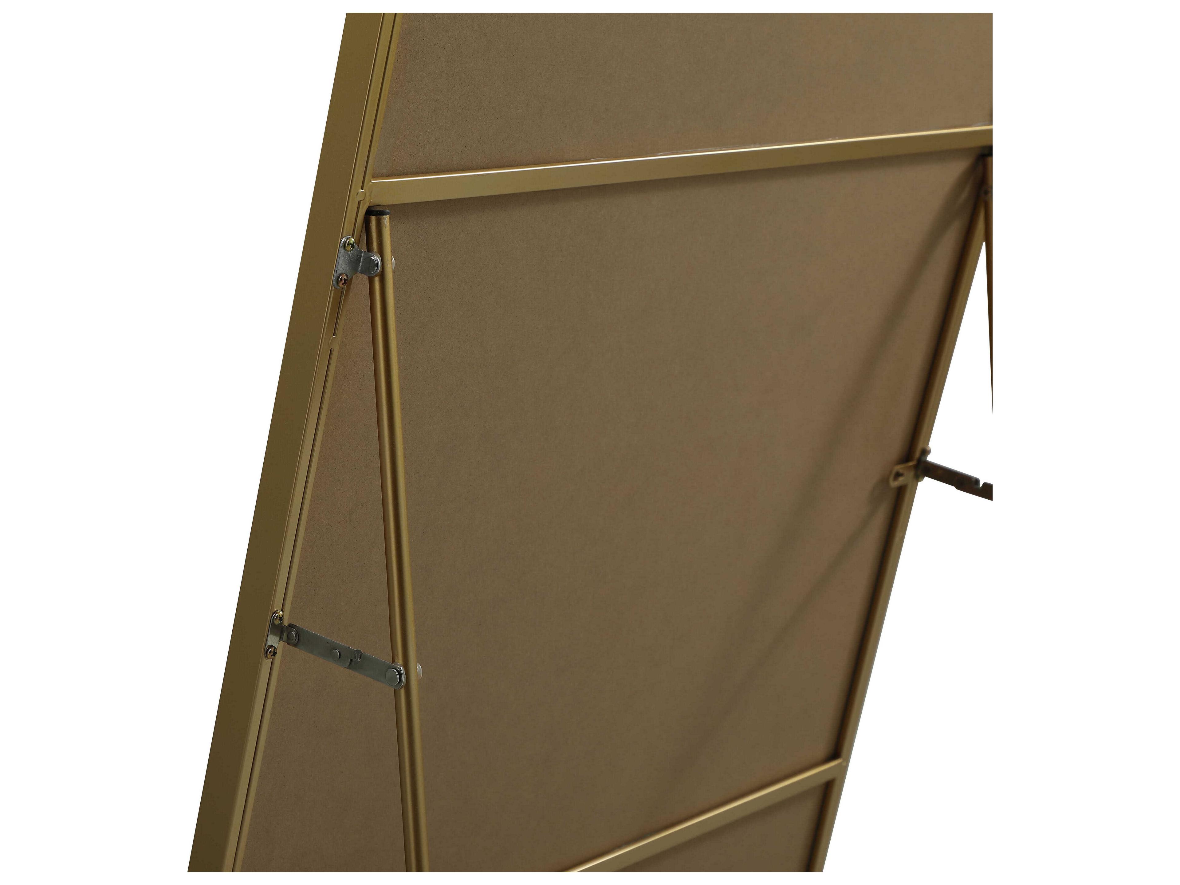 Elegant Lighting Eternity Brass Rectangular Floor Mirror