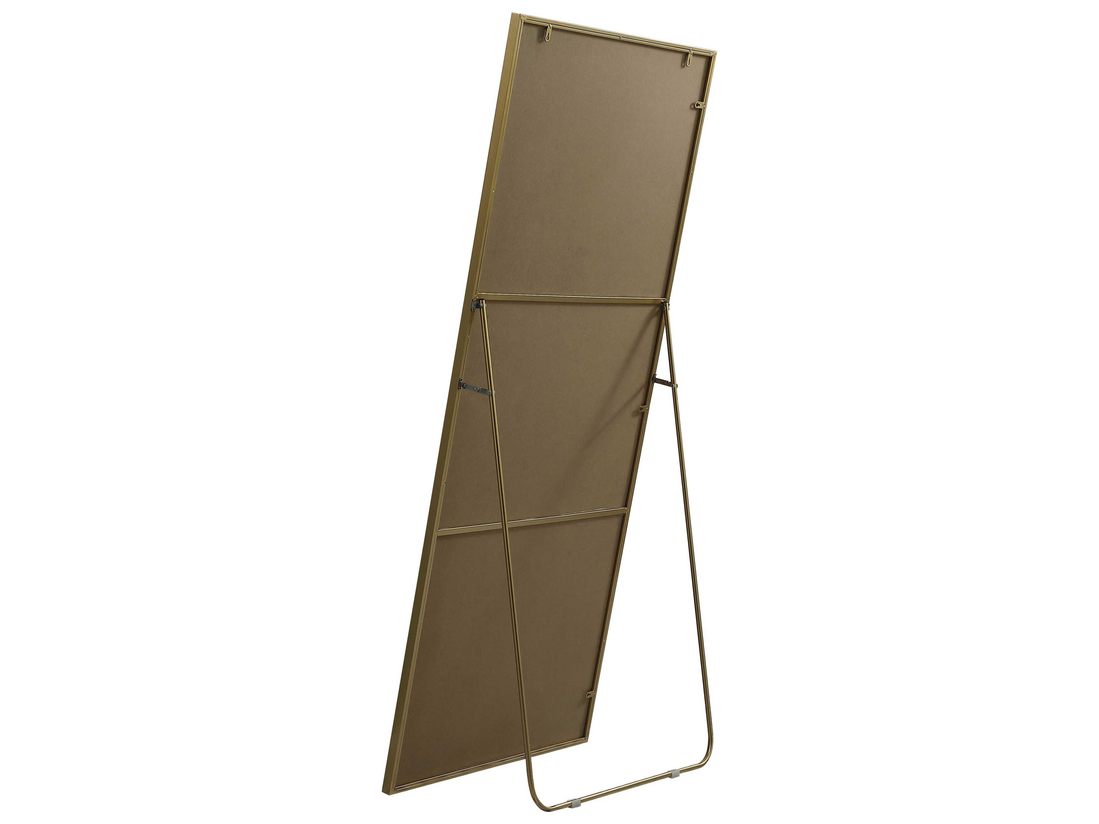 Elegant Lighting Eternity Brass Rectangular Floor Mirror