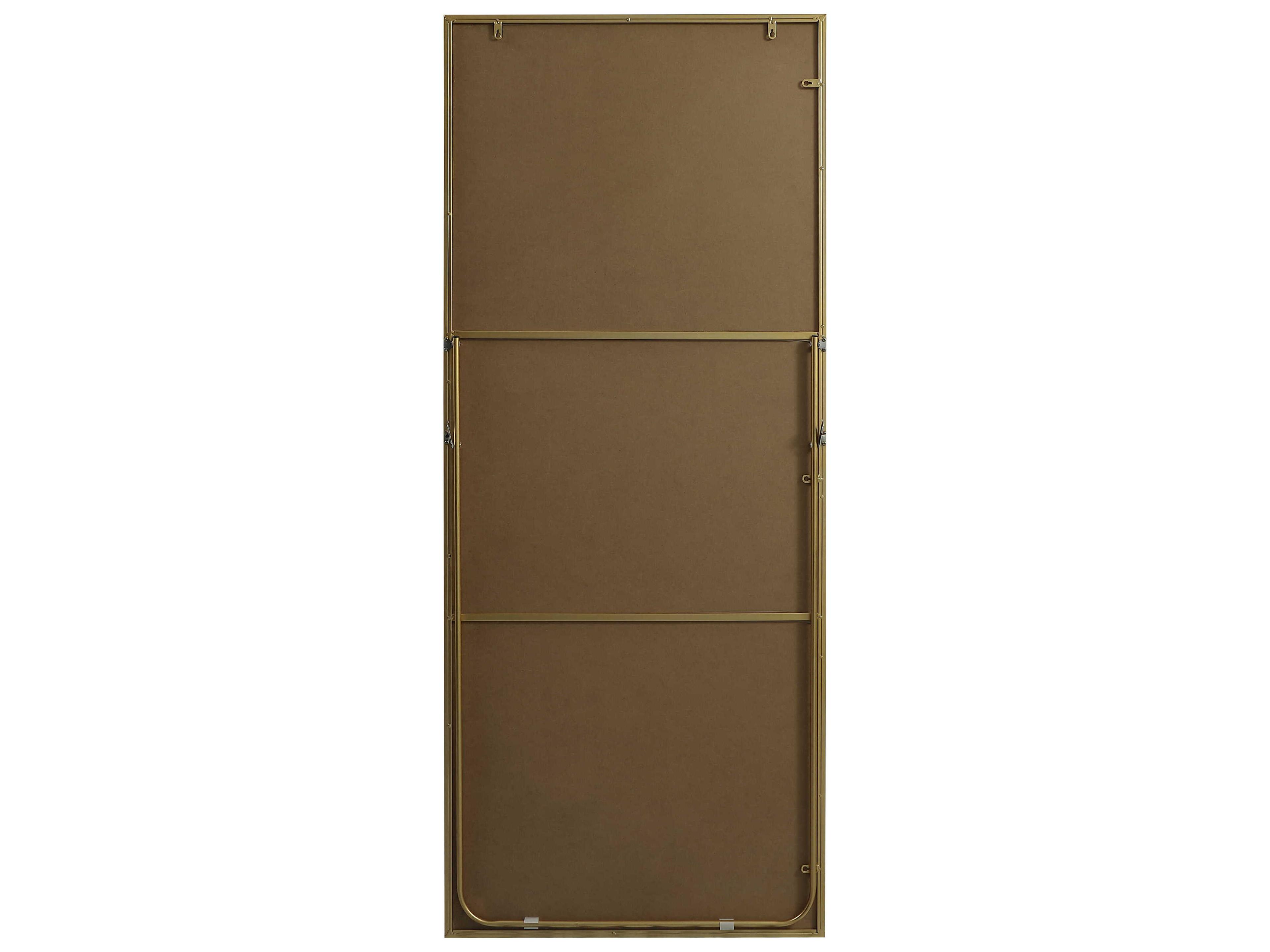 Elegant Lighting Eternity Brass Rectangular Floor Mirror