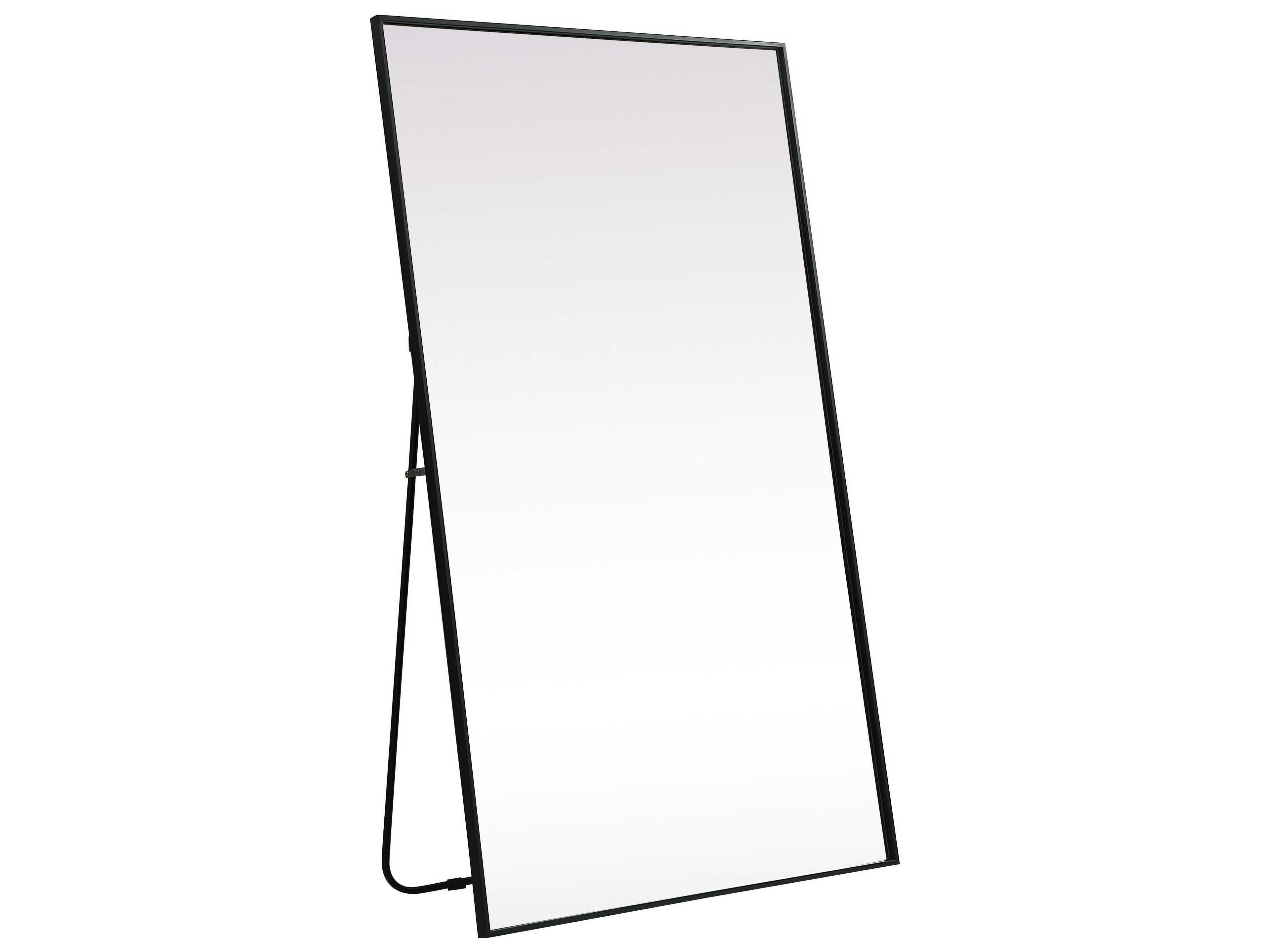 Elegant Lighting Eternity Black Rectangular Floor Mirror