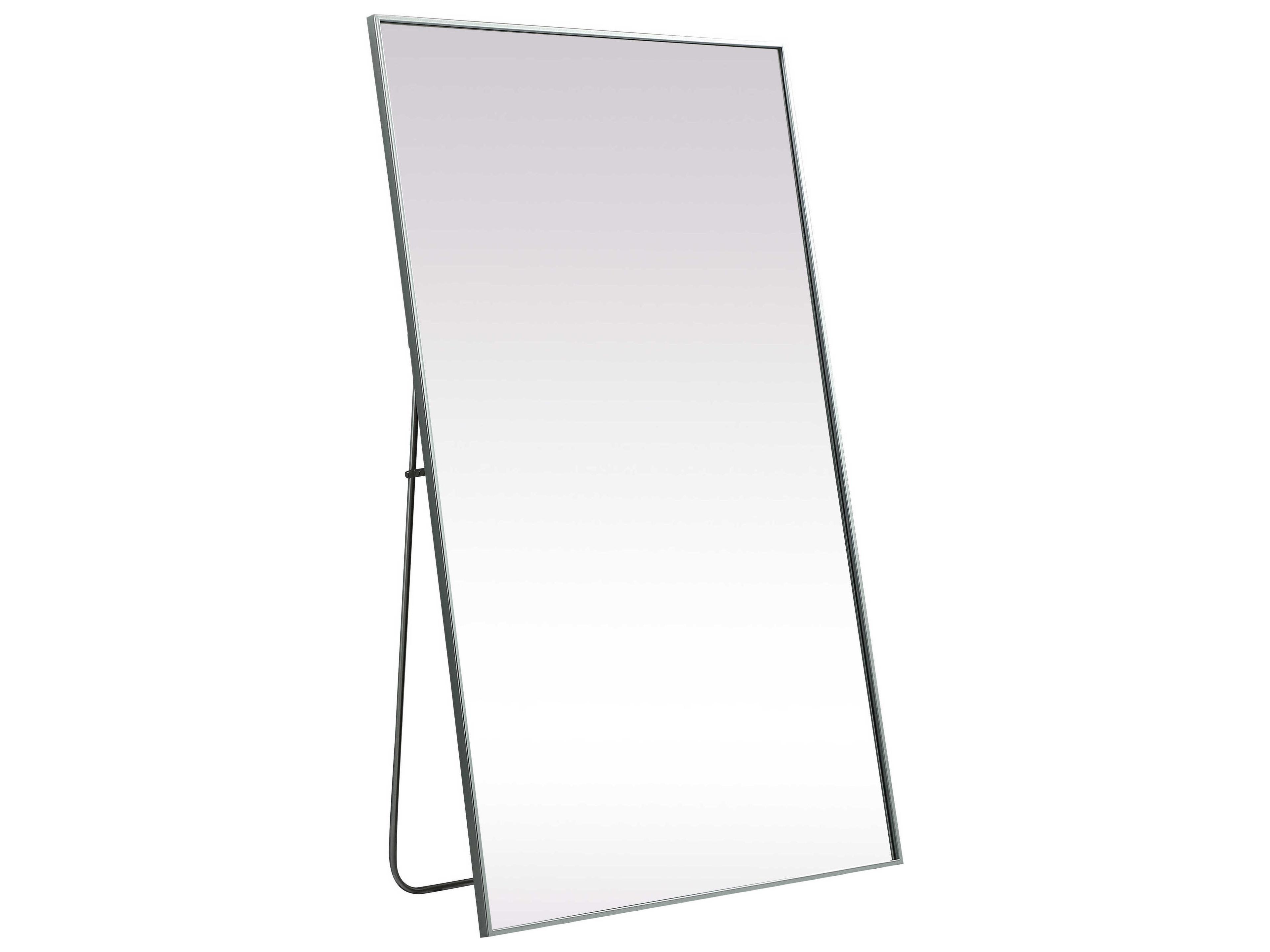 Elegant Lighting Eternity Silver Rectangular Floor Mirror