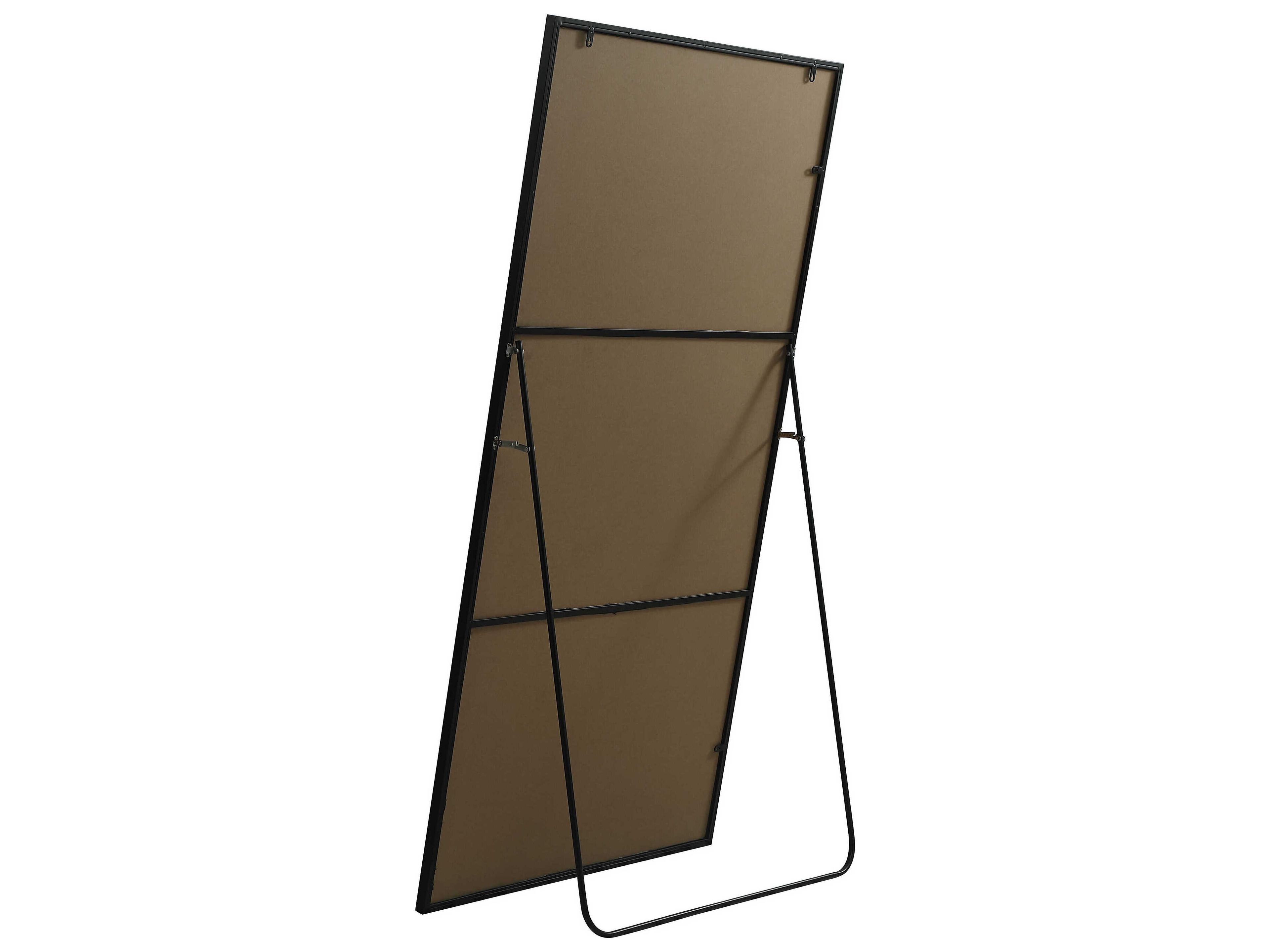 Elegant Lighting Eternity Black Rectangular Floor Mirror