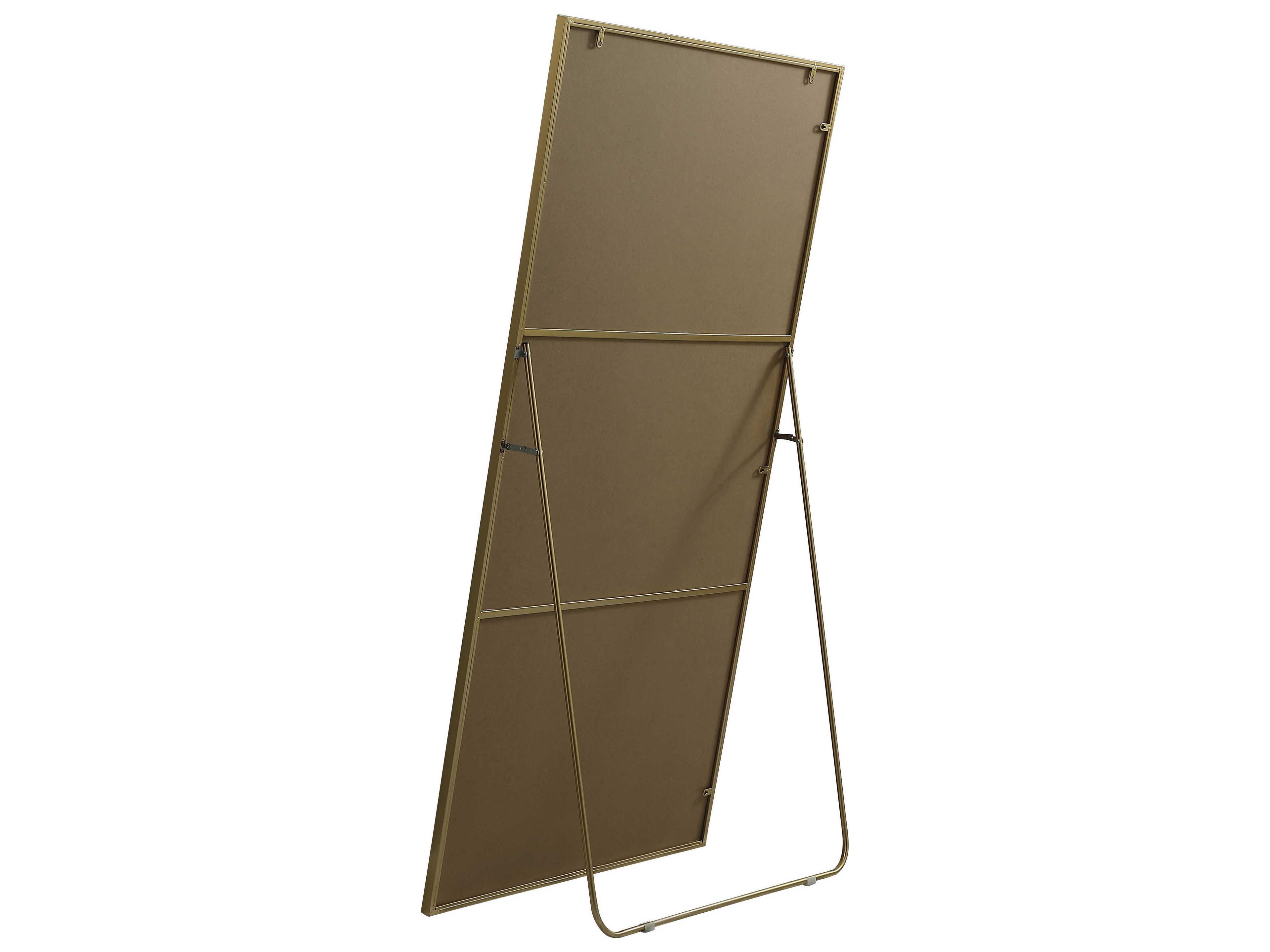 Elegant Lighting Eternity Brass Rectangular Floor Mirror