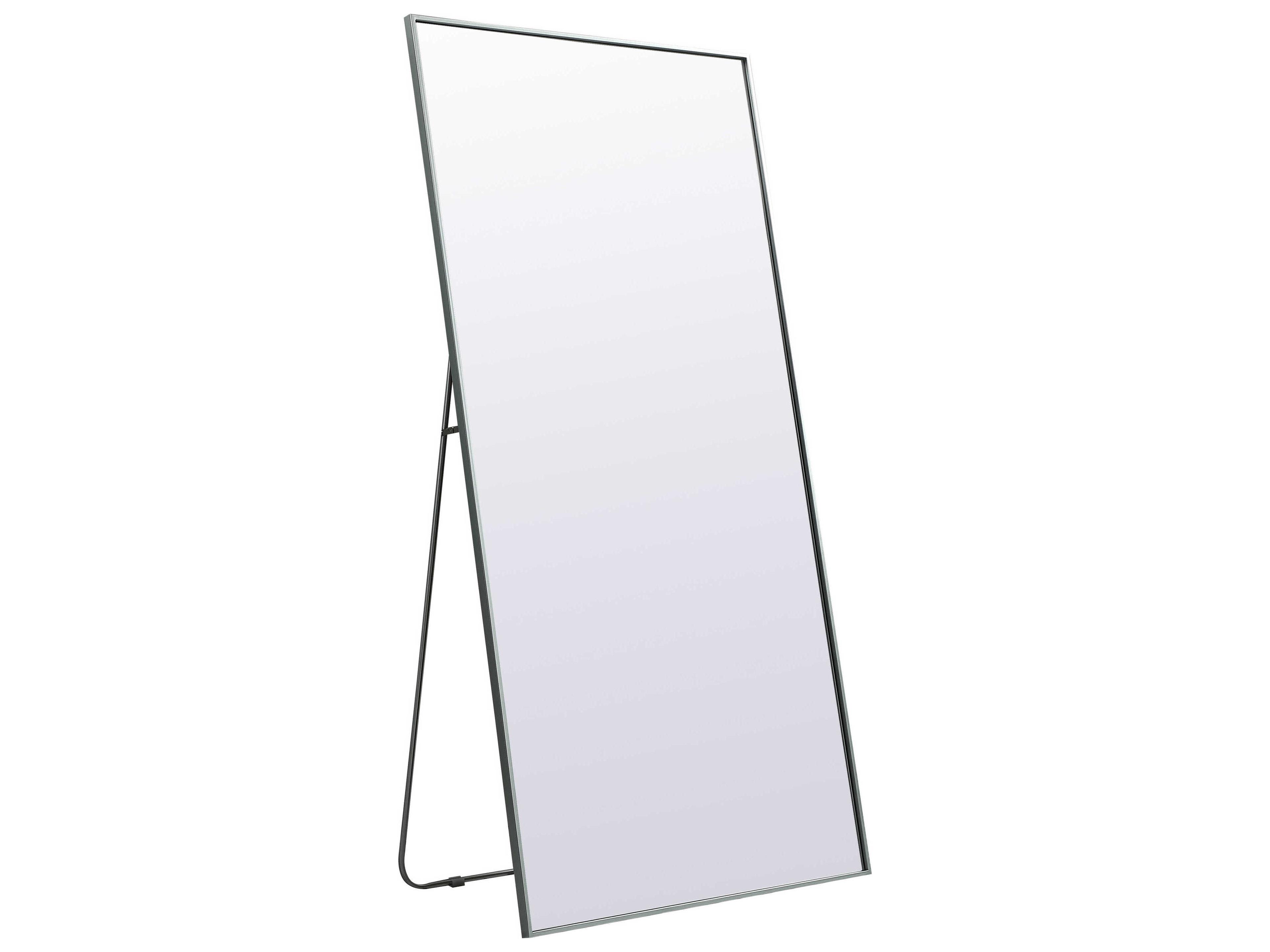 Elegant Lighting Eternity Silver Rectangular Floor Mirror