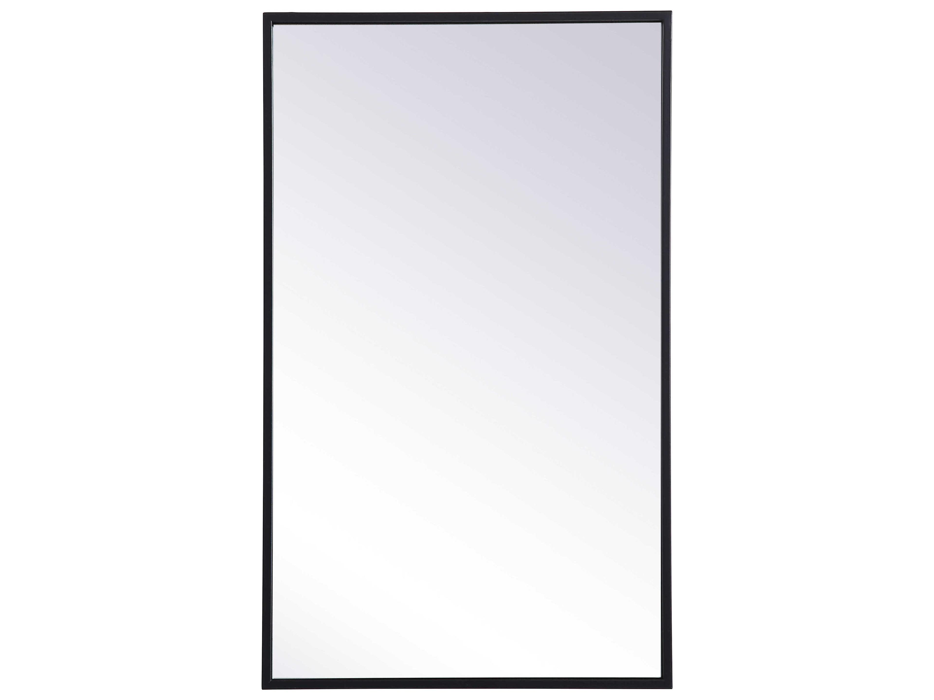Wyn Black Rectangular Medicine Cabinet Wall Mirror