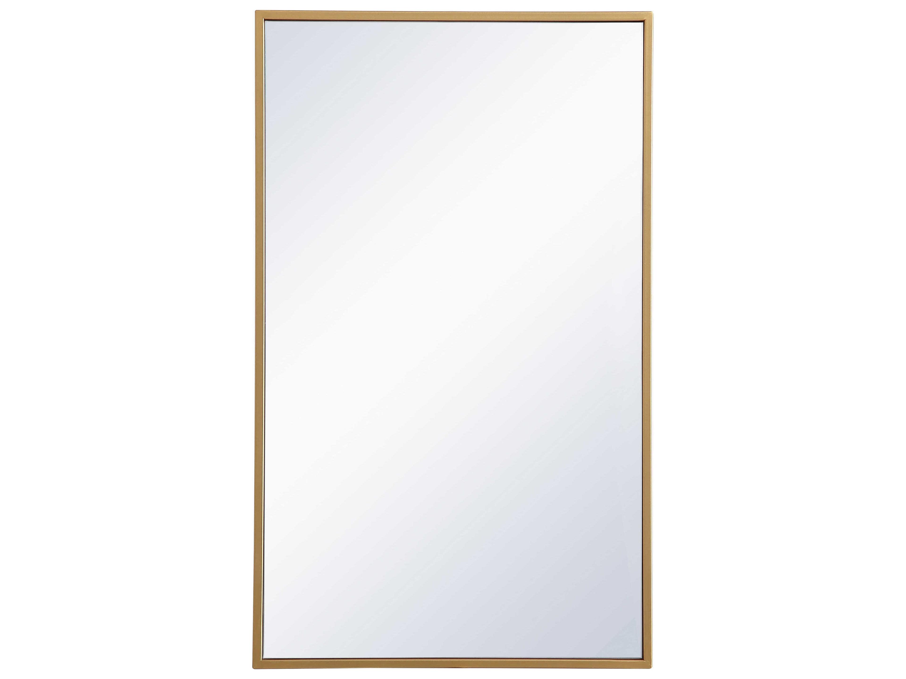 Elegant Lighting Wyn Brass Rectangular Medicine Cabinet Wall Mirror