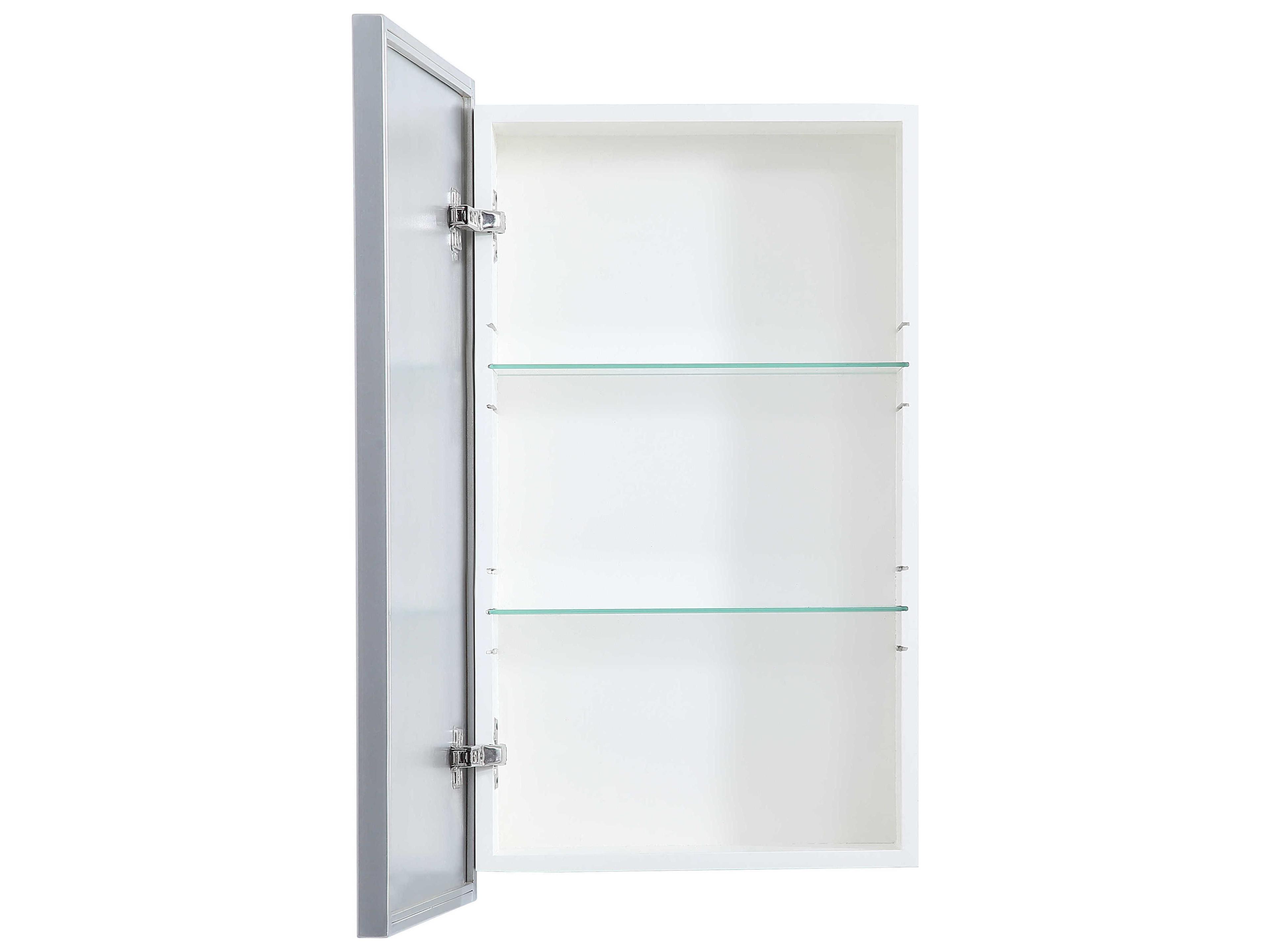 Elegant Lighting Wyn Silver Rectangular Medicine Cabinet Wall Mirror