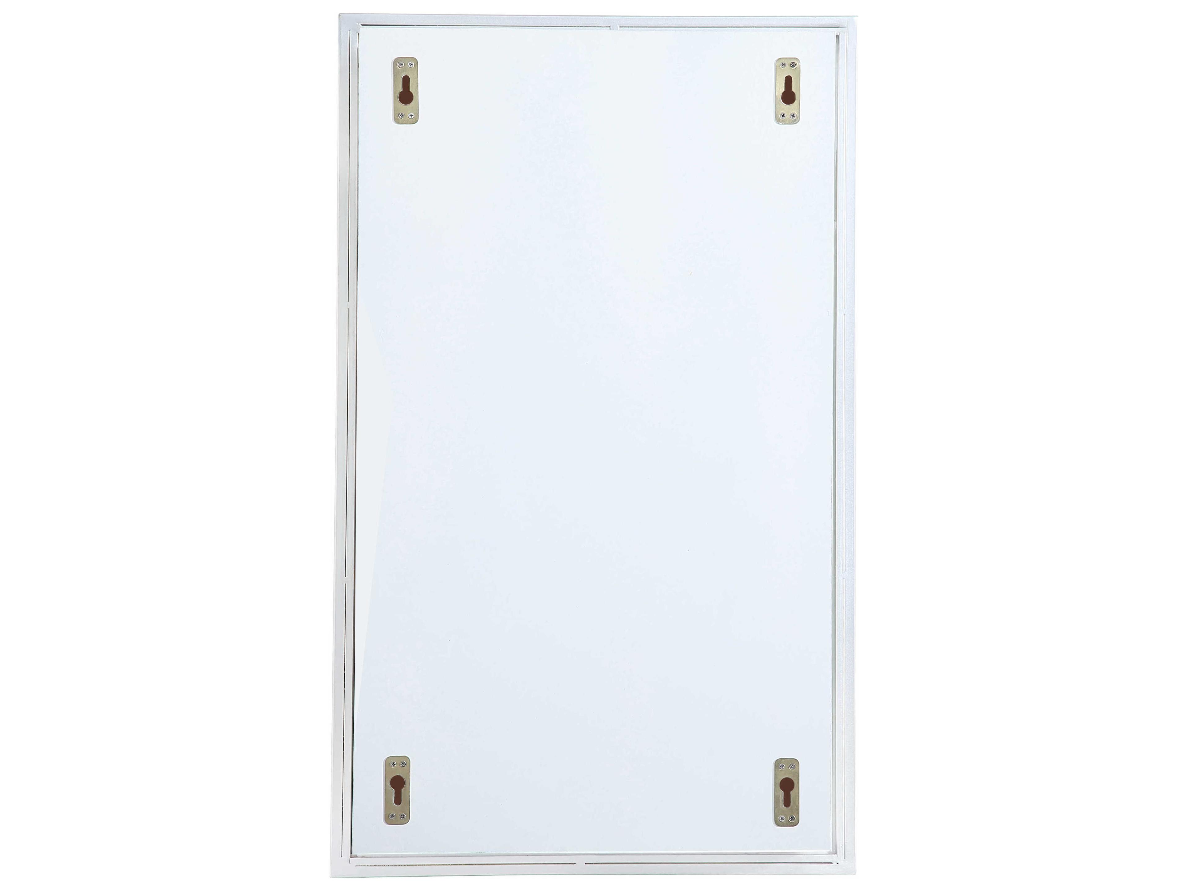 Elegant Lighting Wyn Silver Rectangular Medicine Cabinet Wall Mirror