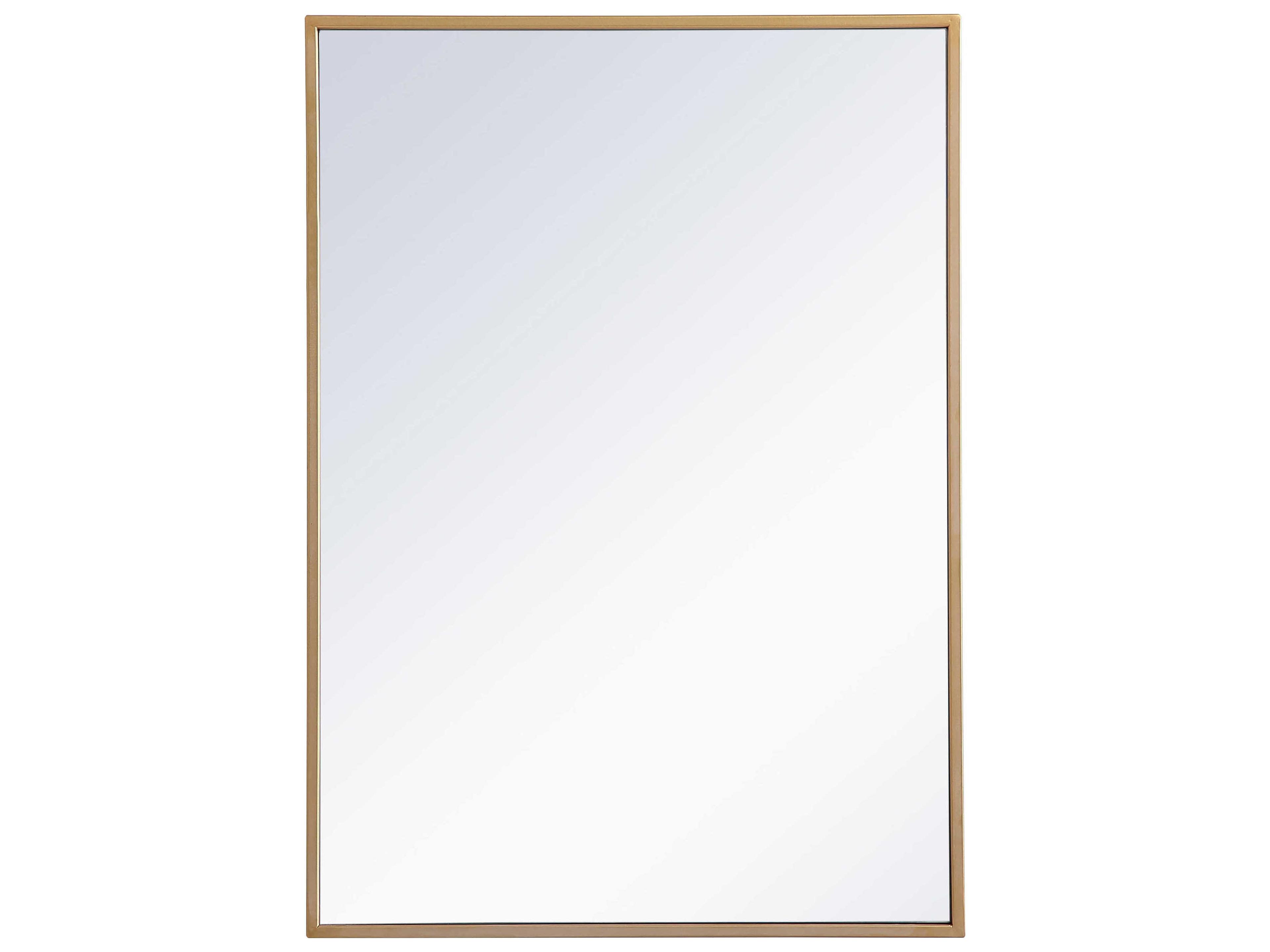 Wyn Brass Rectangular Wall Mirror