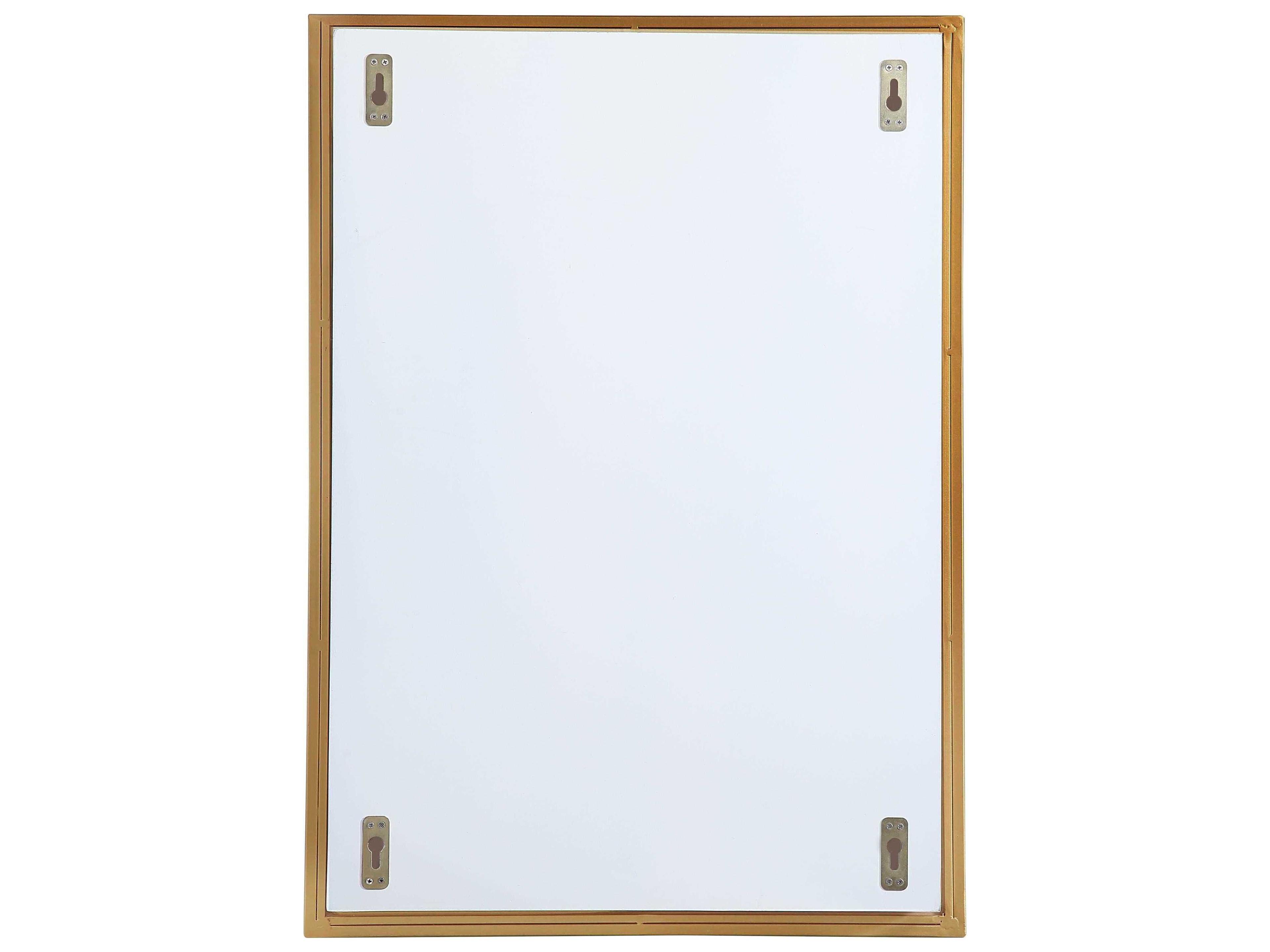 Elegant Lighting Wyn Brass Rectangular Wall Mirror