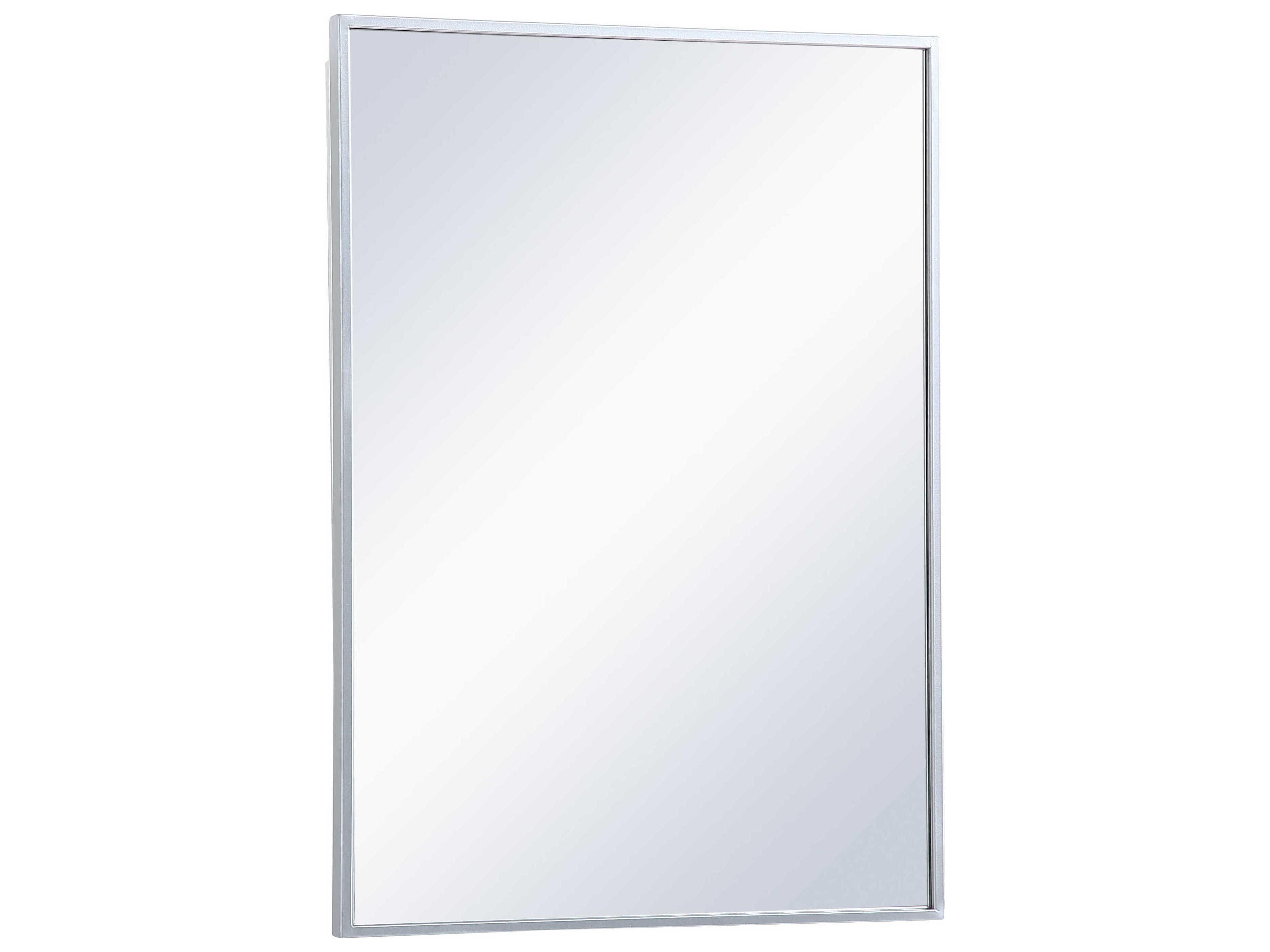 Elegant Lighting Wyn Silver Rectangular Medicine Cabinet Wall Mirror