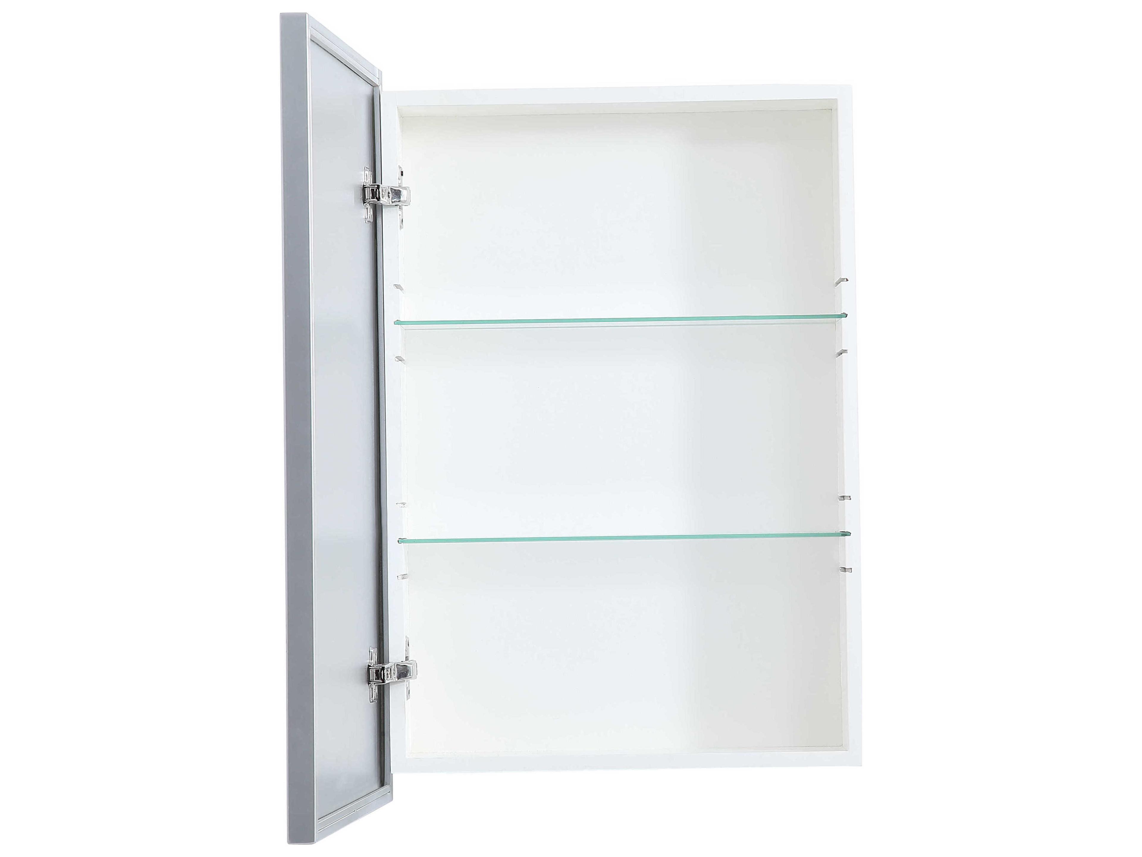 Elegant Lighting Wyn Silver Rectangular Medicine Cabinet Wall Mirror