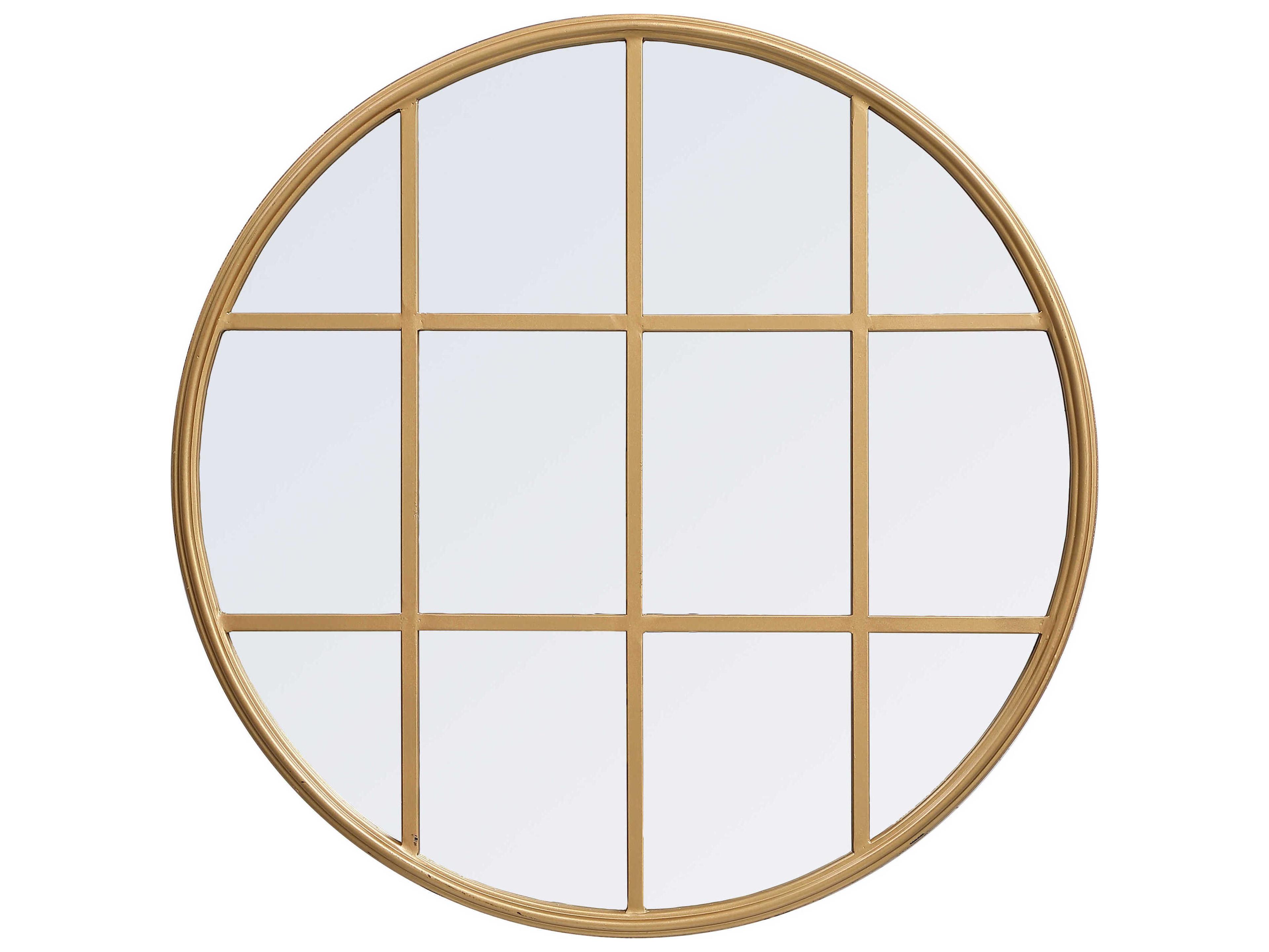 Motif Brass Round Wall Mirror