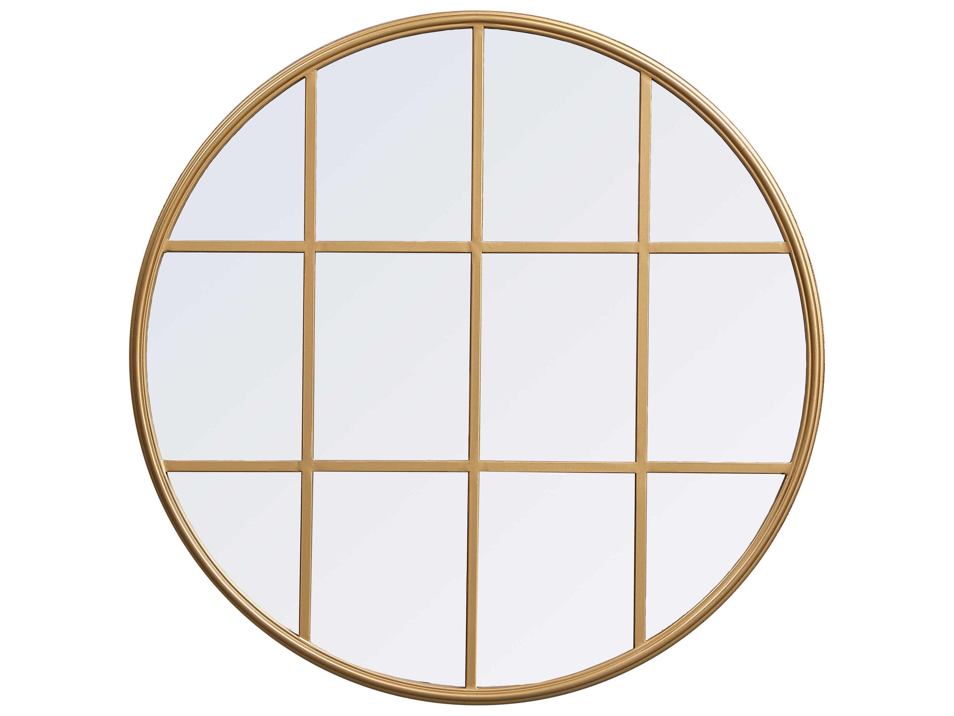 Motif Brass Round Wall Mirror