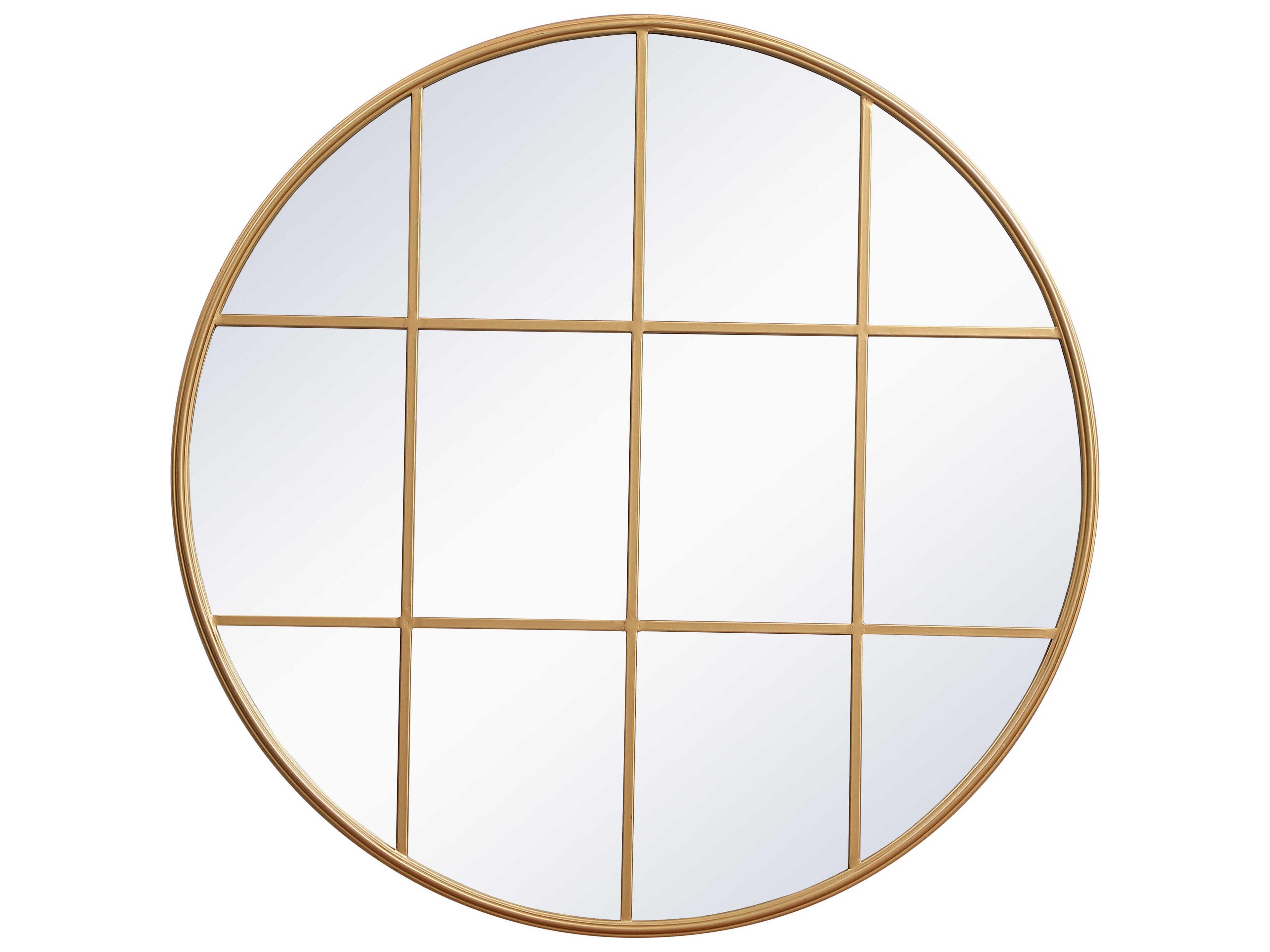 Motif Brass Round Wall Mirror