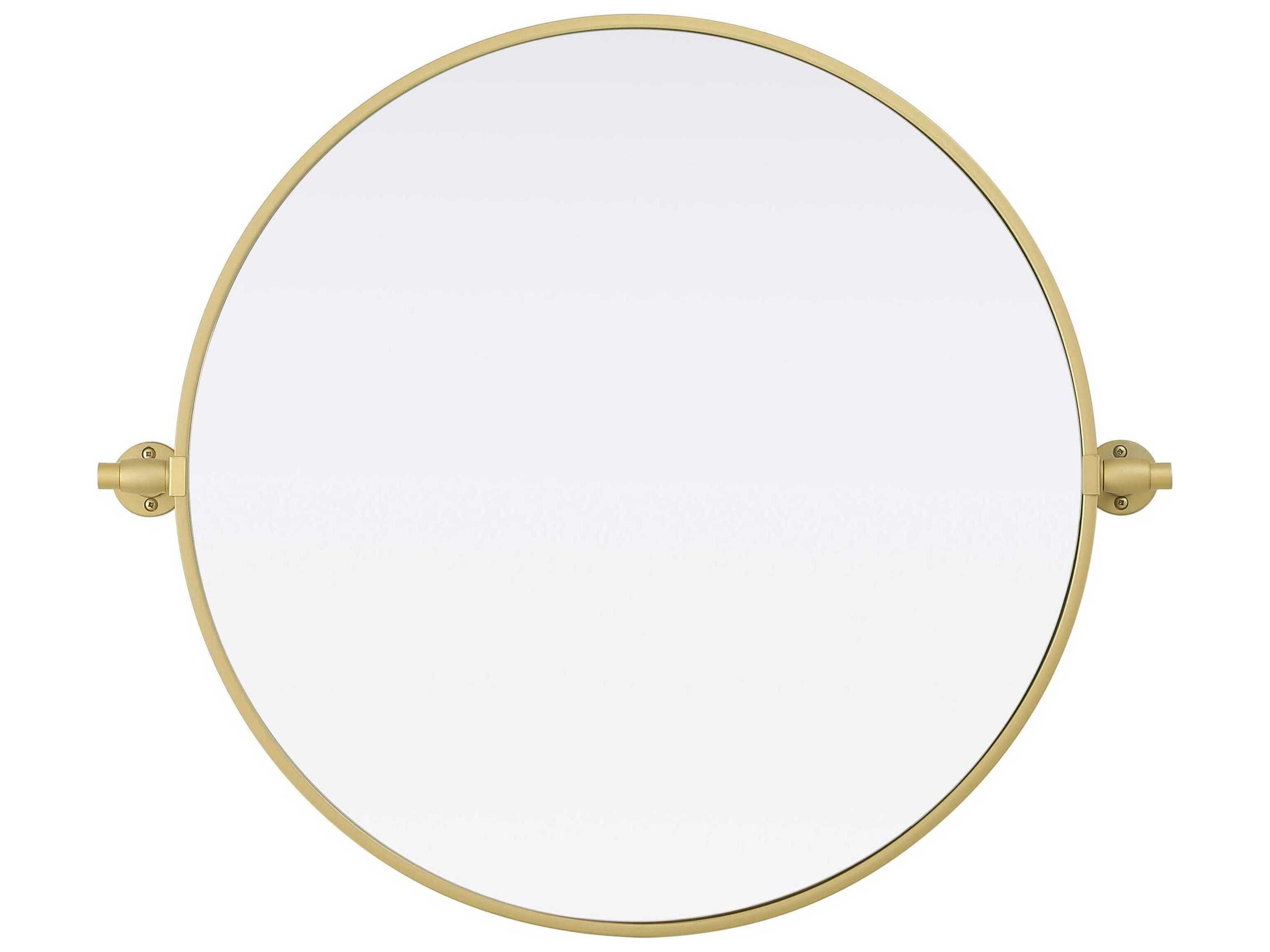 Amoura Brass Round Wall Mirror