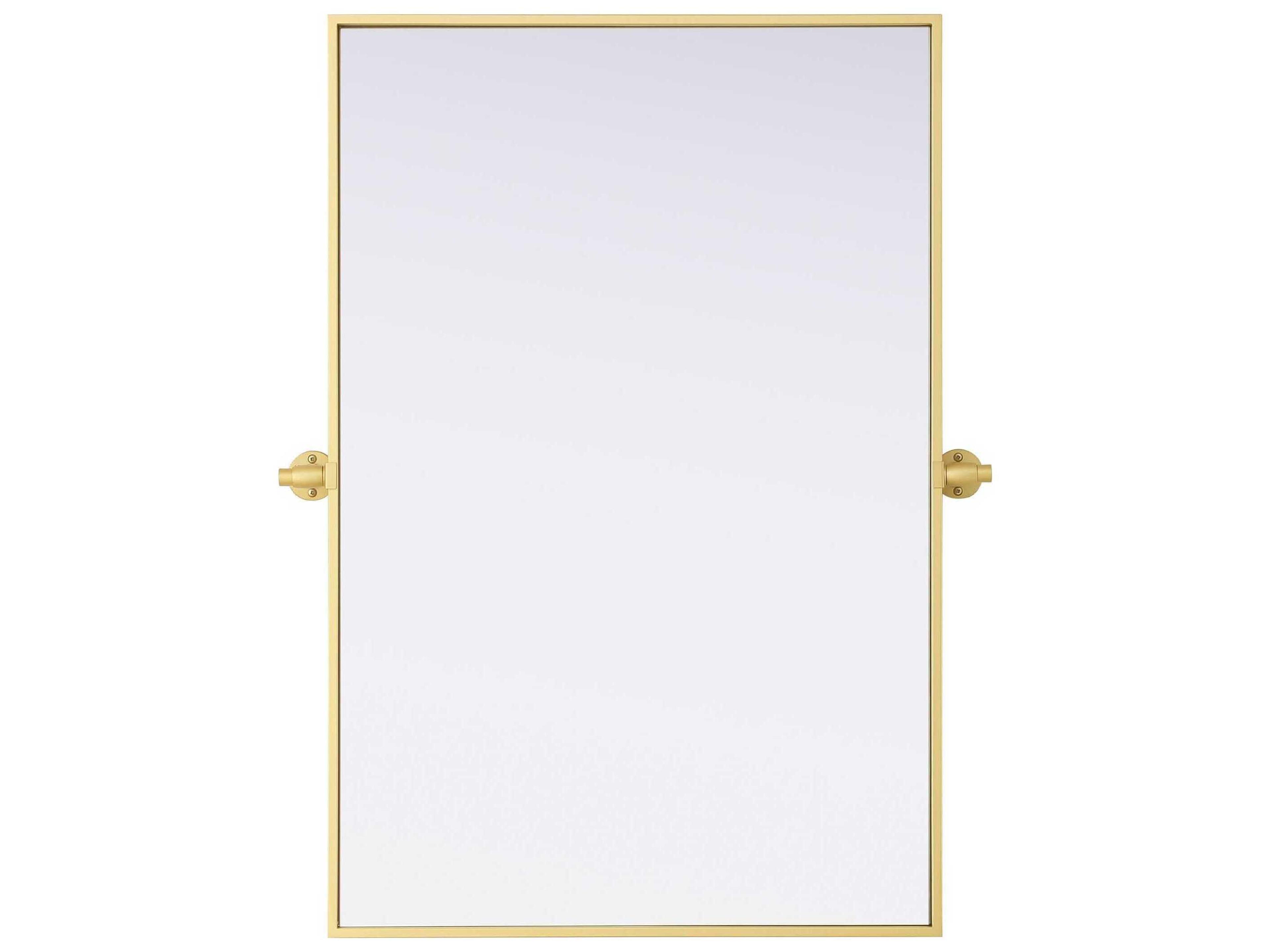 Amoura Brass Rectangular Wall Mirror