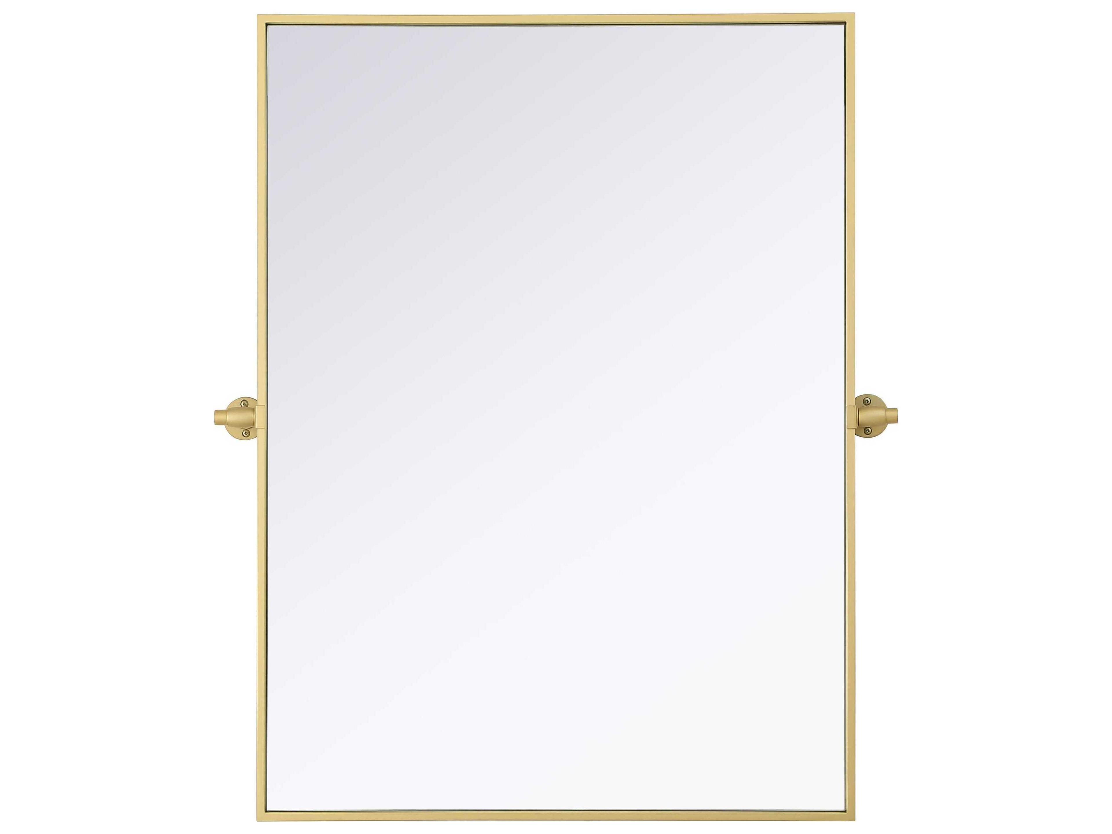 Amoura Brass Rectangular Wall Mirror