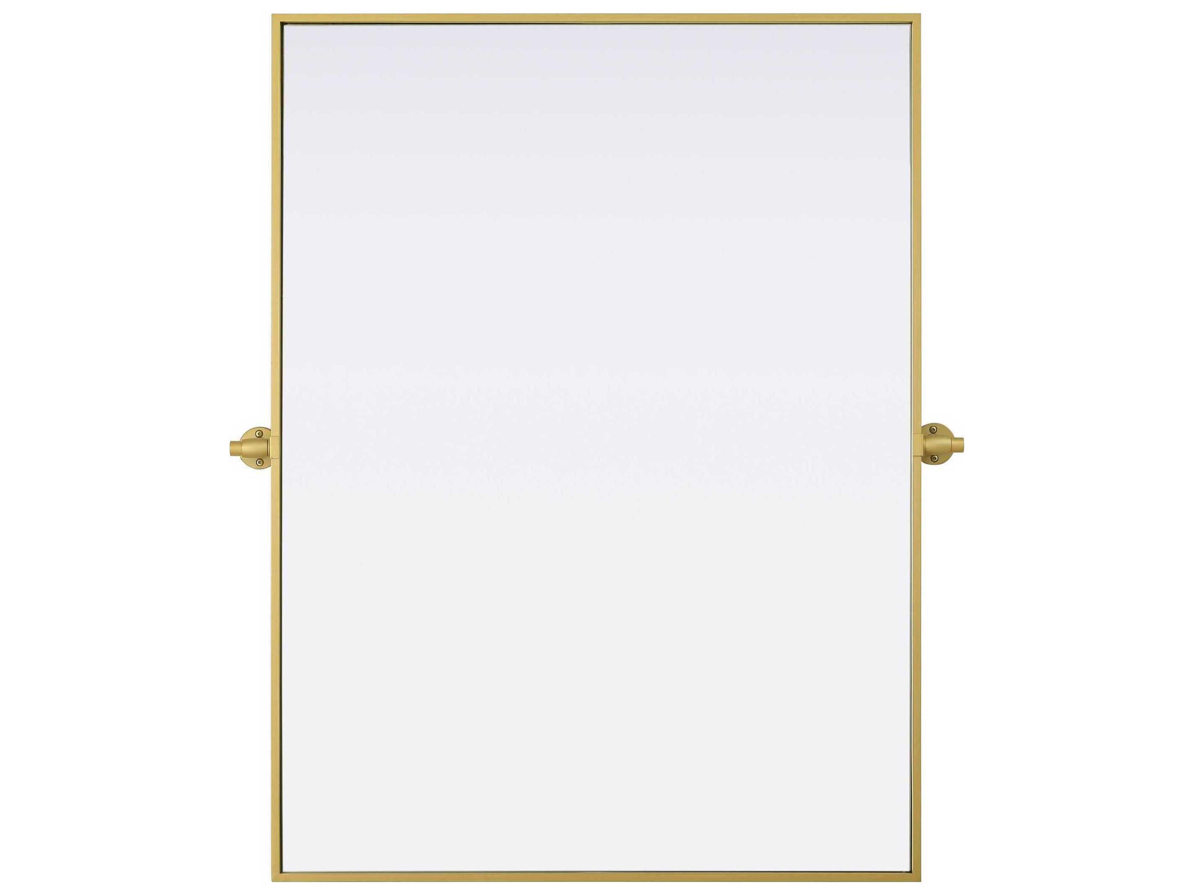 Amoura Brass Rectangular Wall Mirror