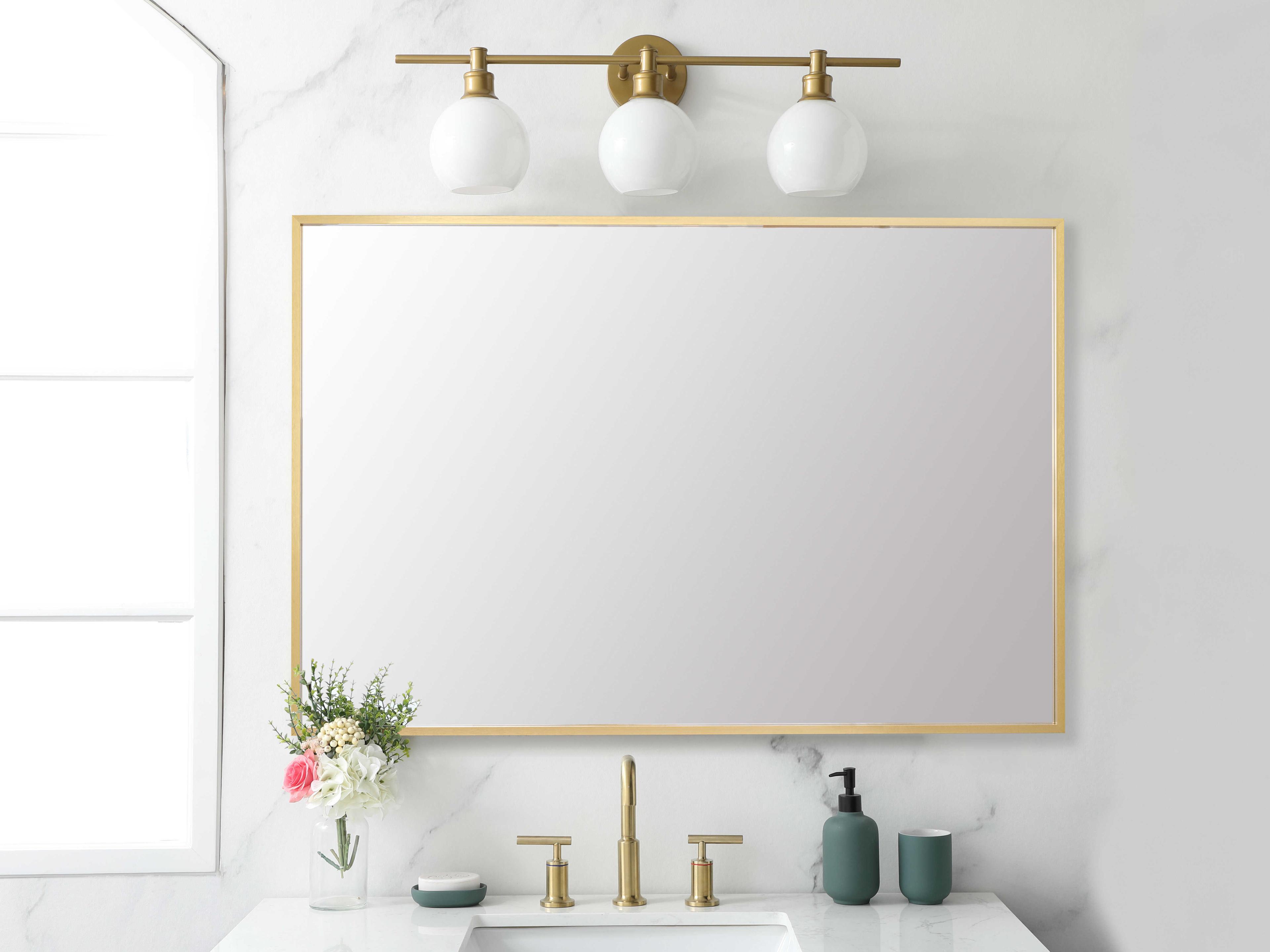 Elegant Lighting Grace Gold Rectangular Wall Mirror