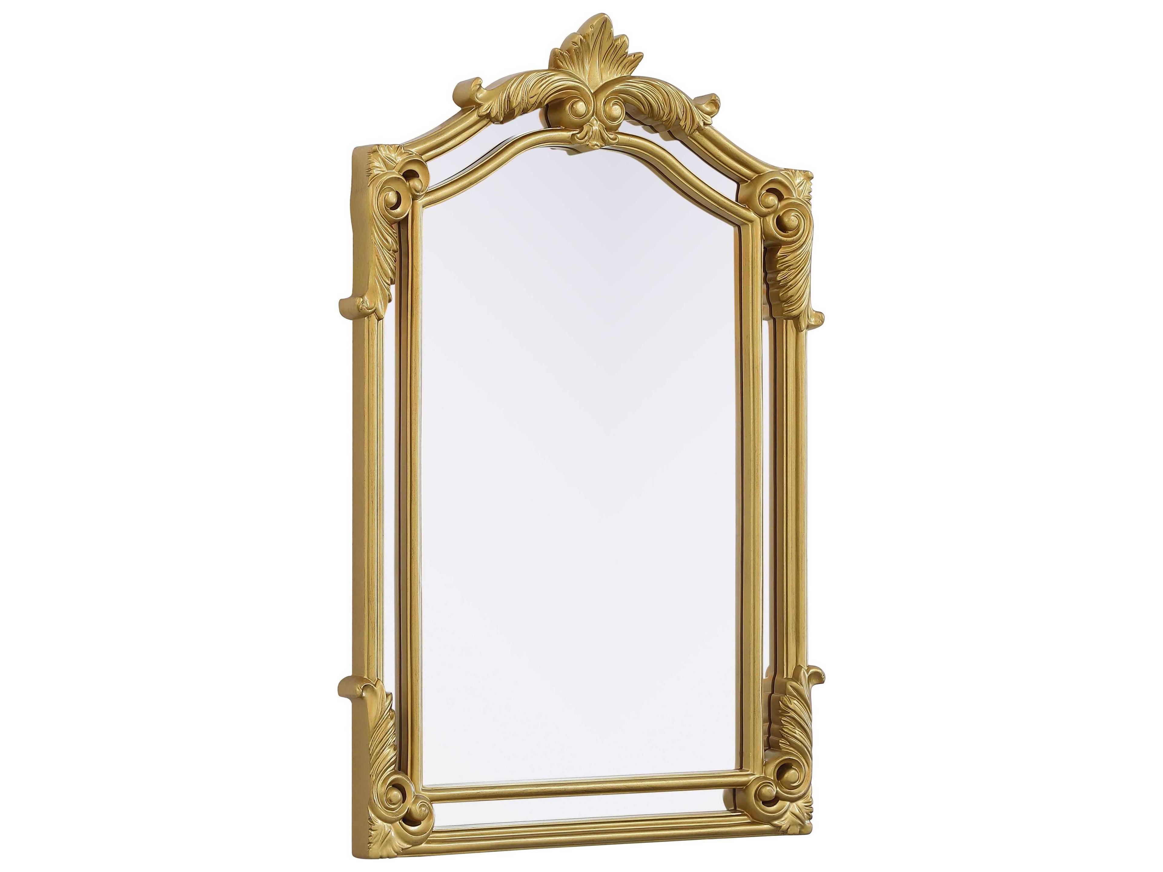 Madeline Distressed Gold Leaf Wall Mirror