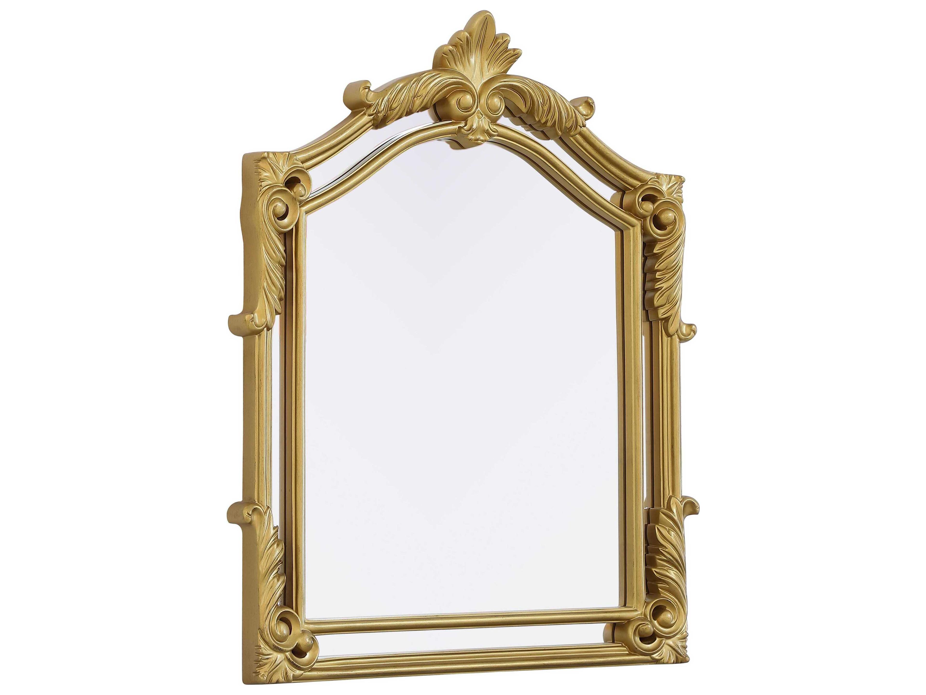 Madeline Distressed Gold Leaf Wall Mirror