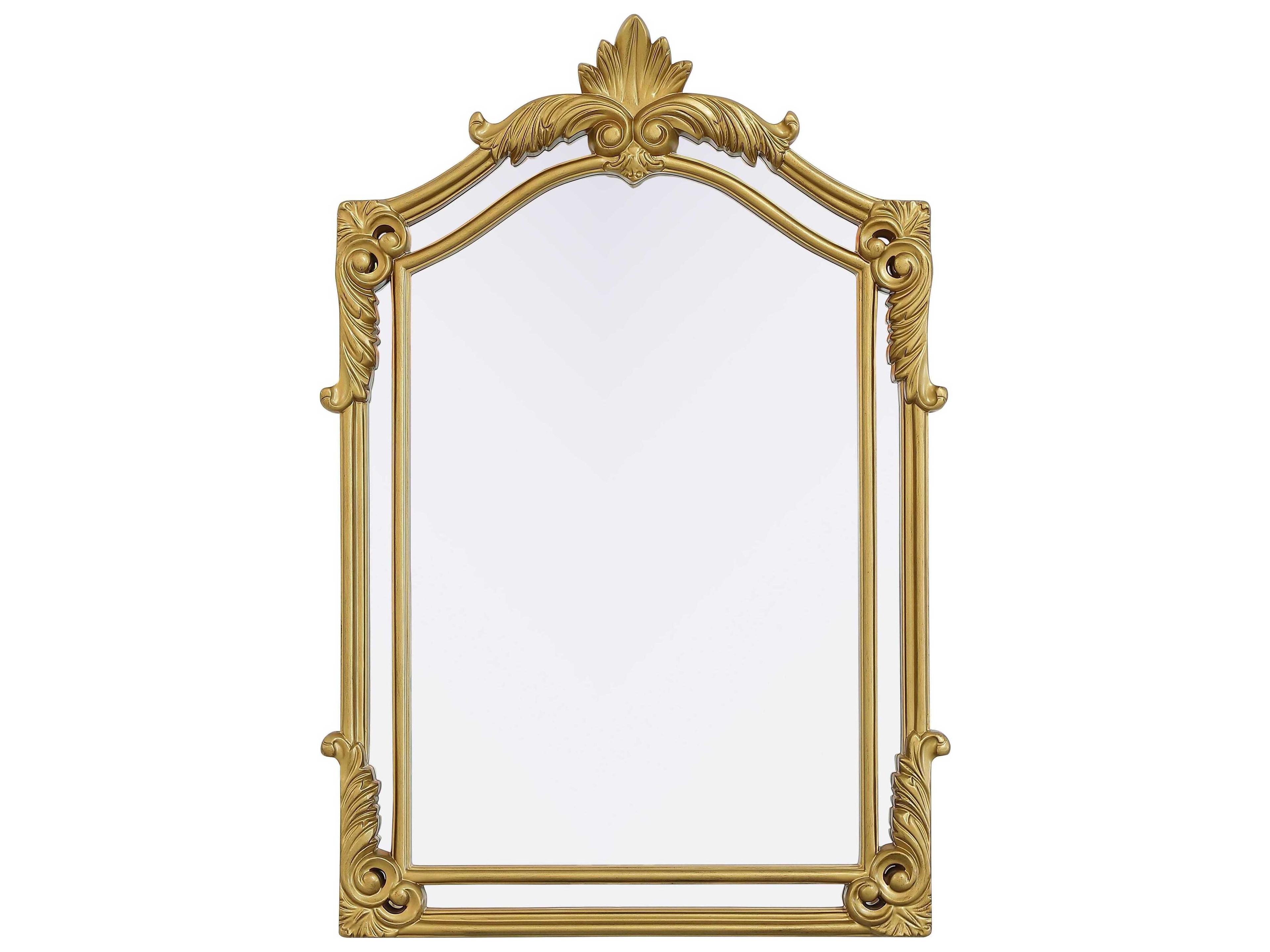 Madeline Distressed Gold Leaf Wall Mirror