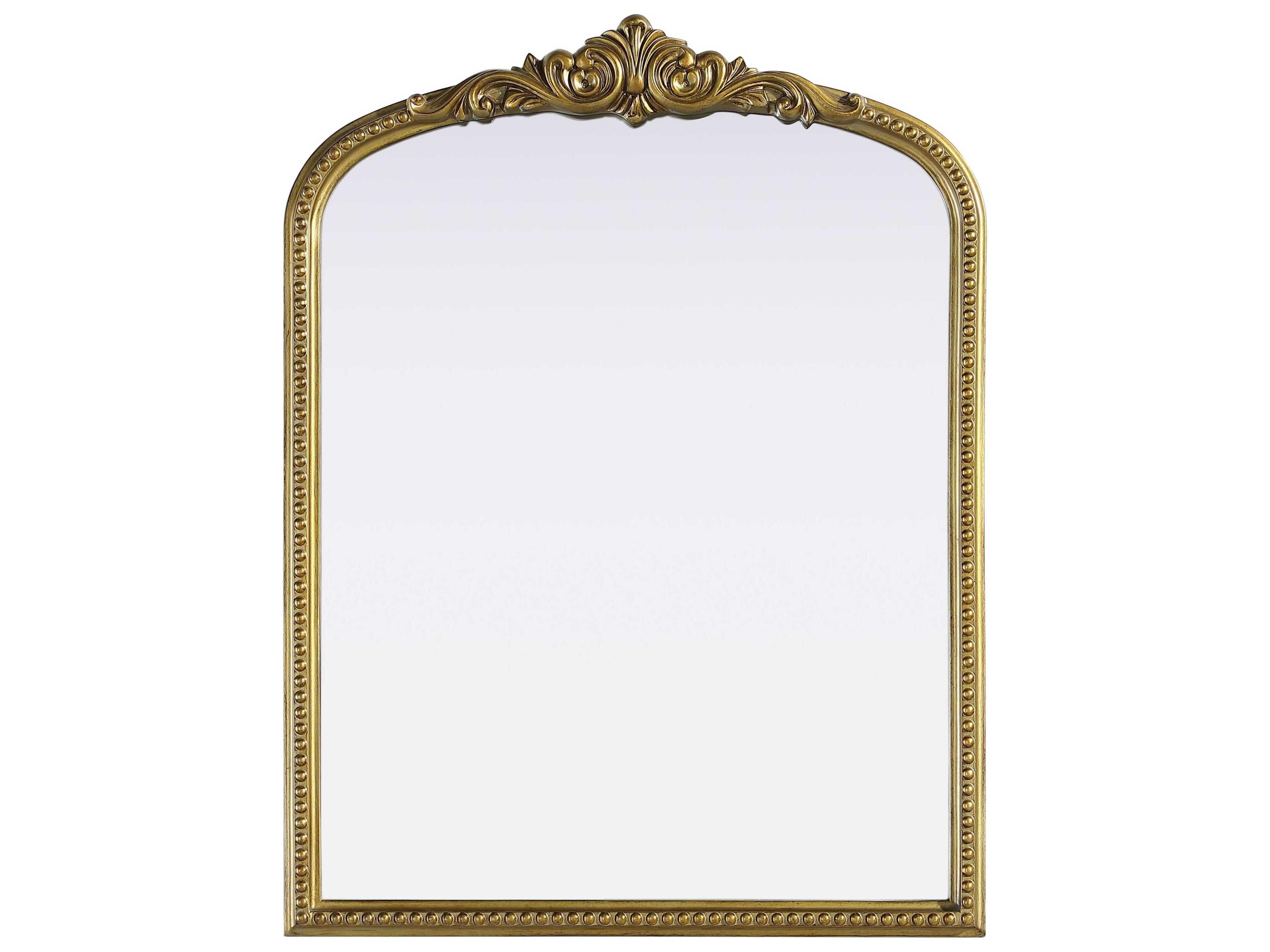 Naomi Distressed Antique Brass Wall Mirror