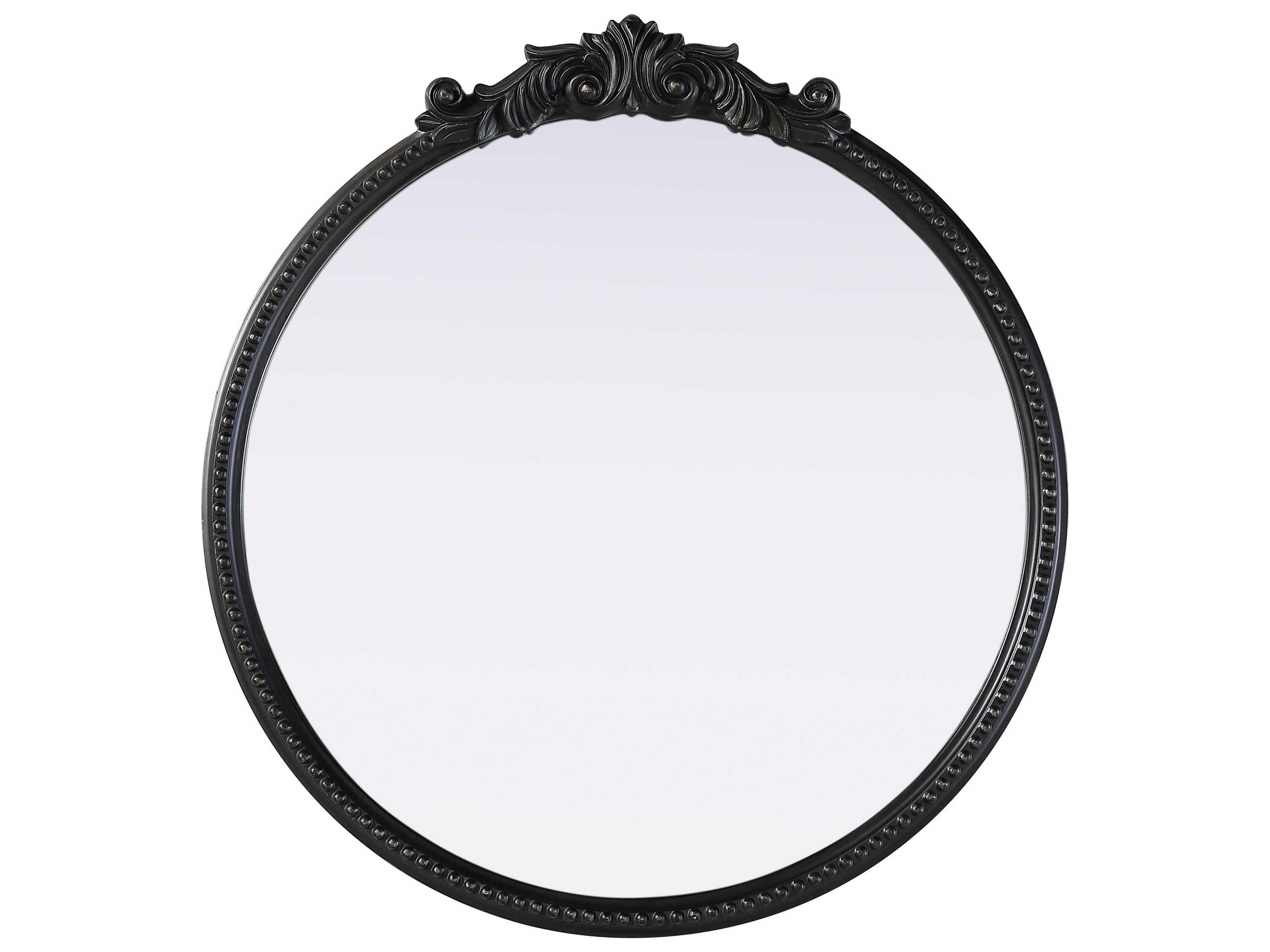 Naomi Distressed Vintage Bronze Round Wall Mirror