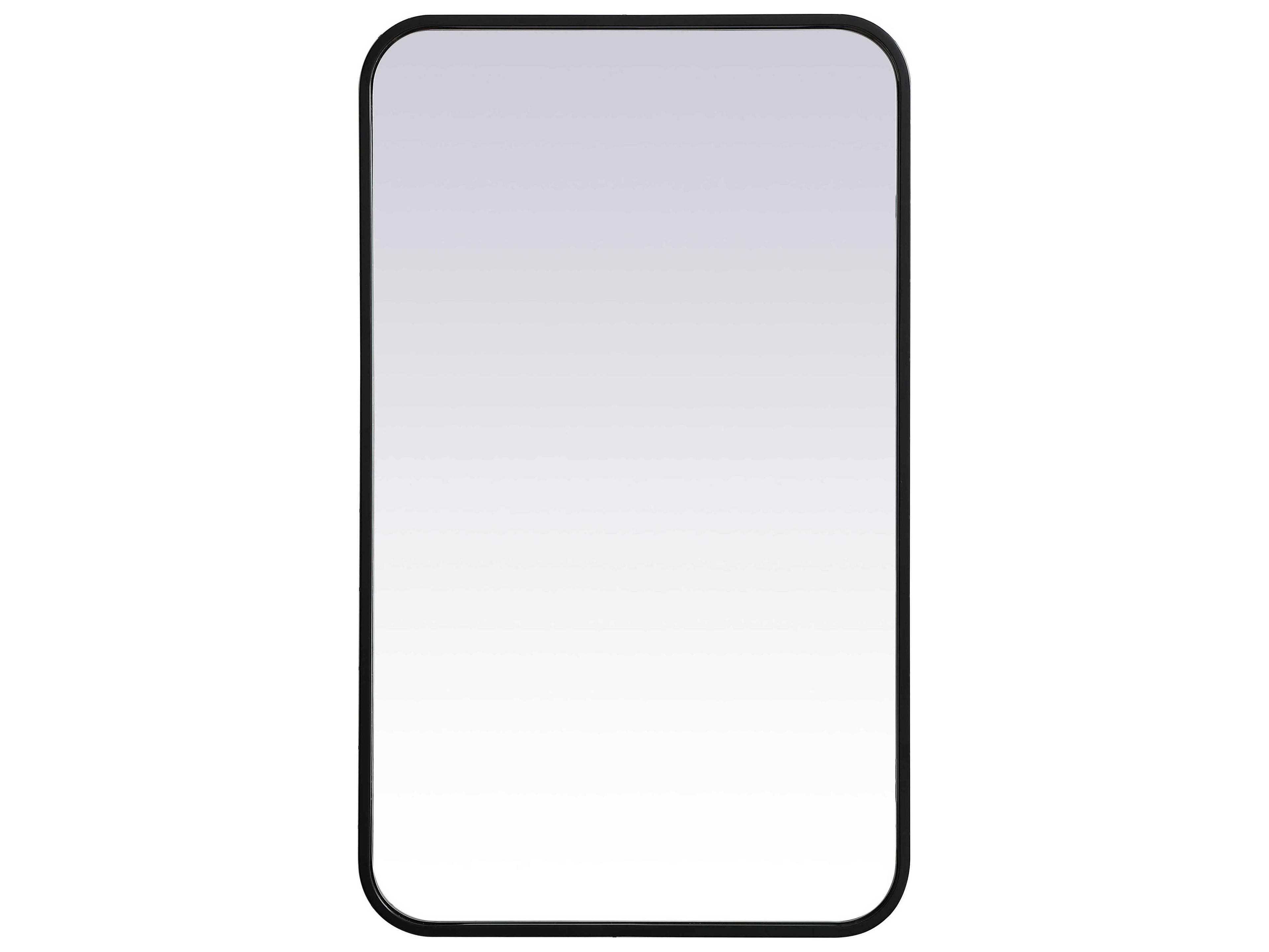 Evermore Rectangular Black Metal Wall Mirror