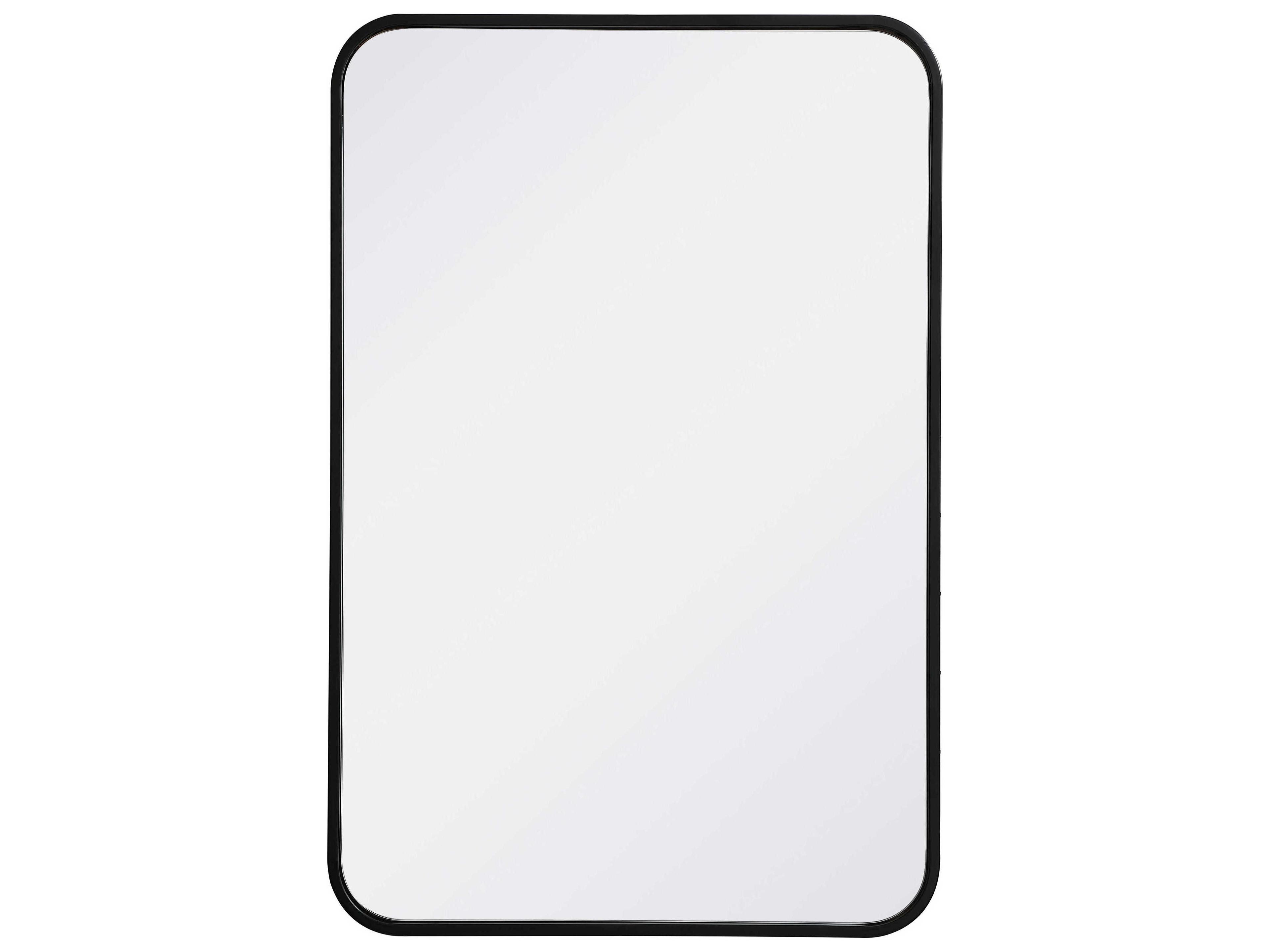 Evermore Rectangular Mirror Modern Black