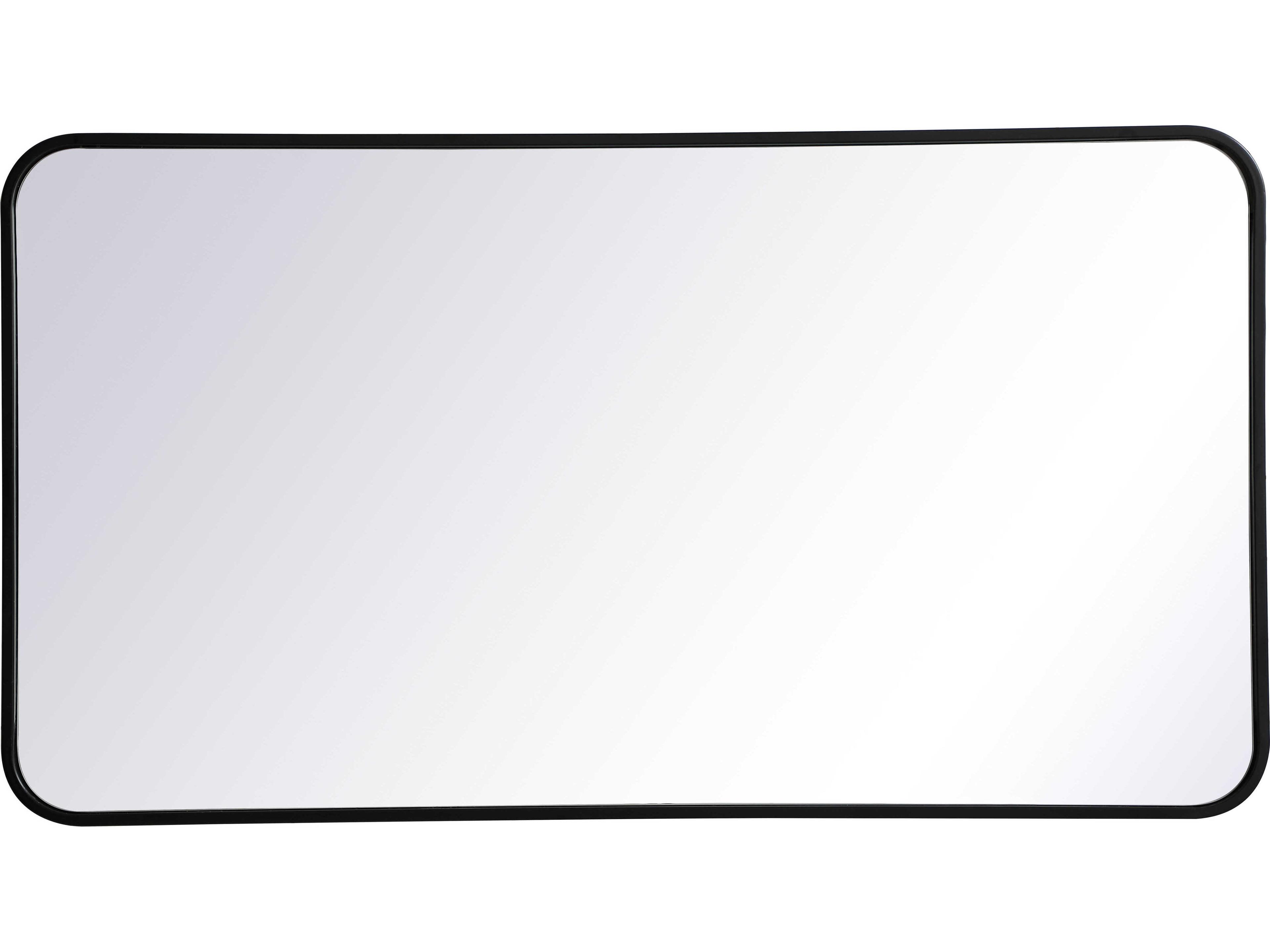 Evermore Rectangular Wall Mirror Modern Black
