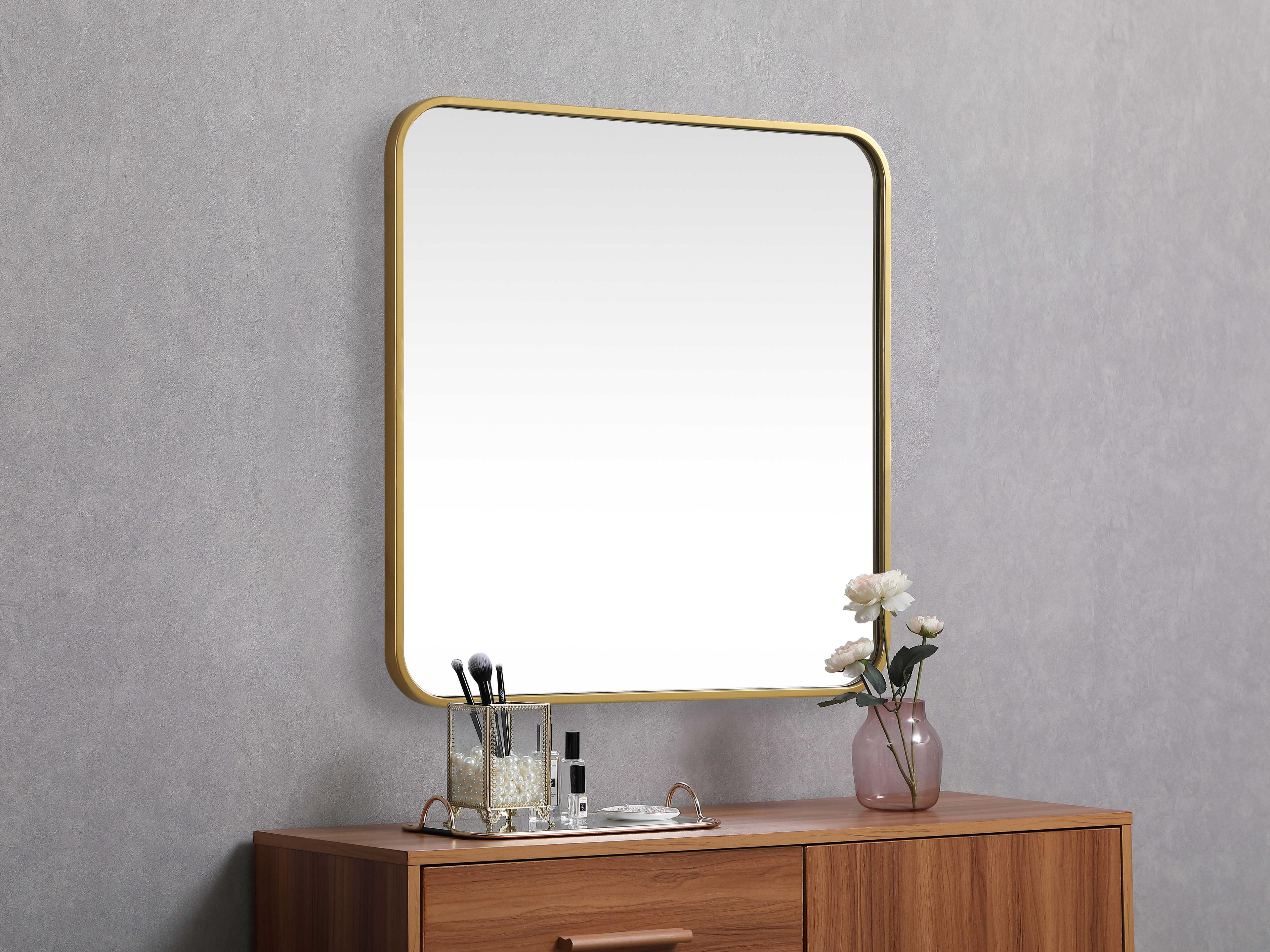 Elegant Lighting Evermore Square Wall Mirror