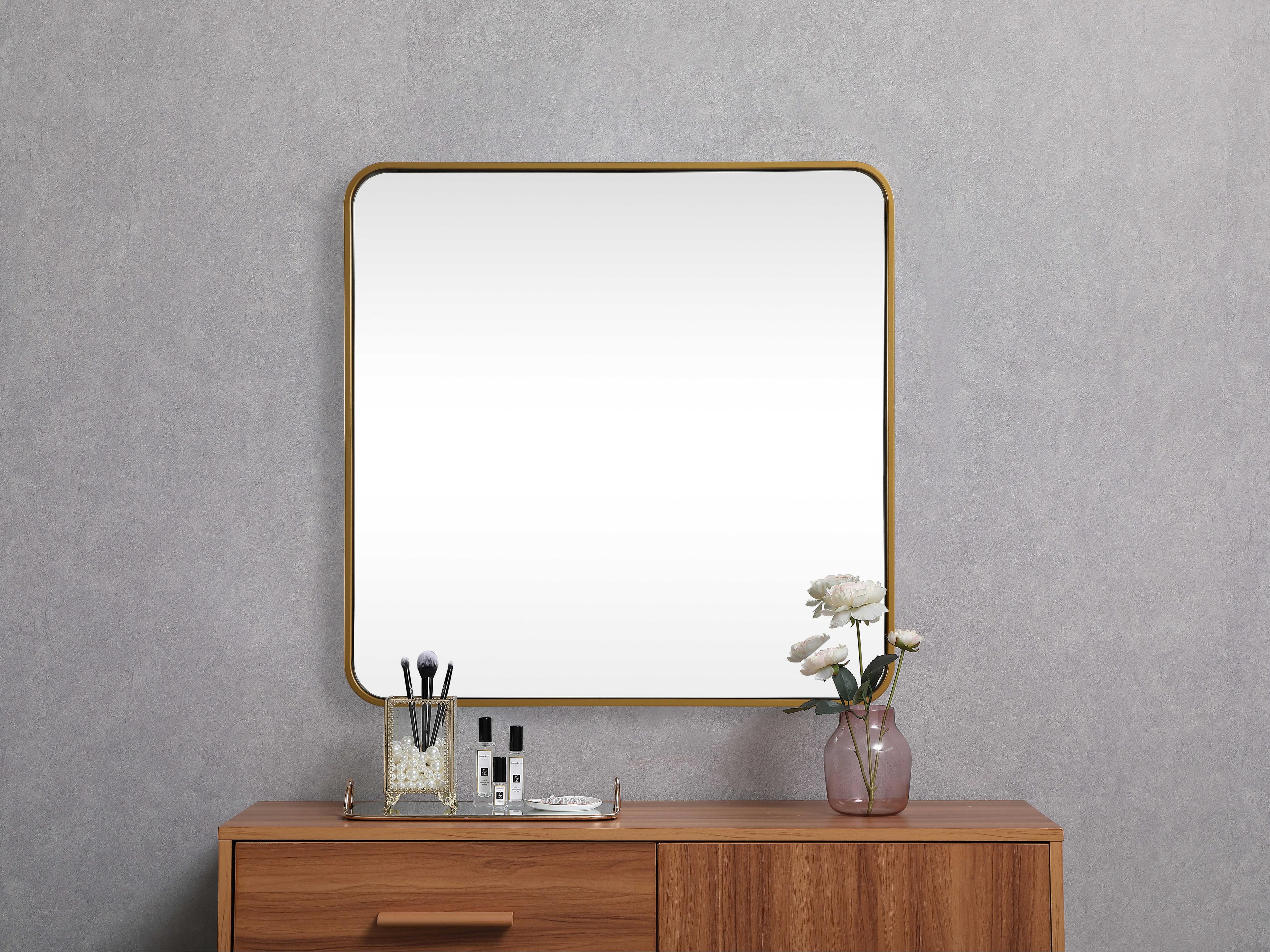 Elegant Lighting Evermore Square Wall Mirror