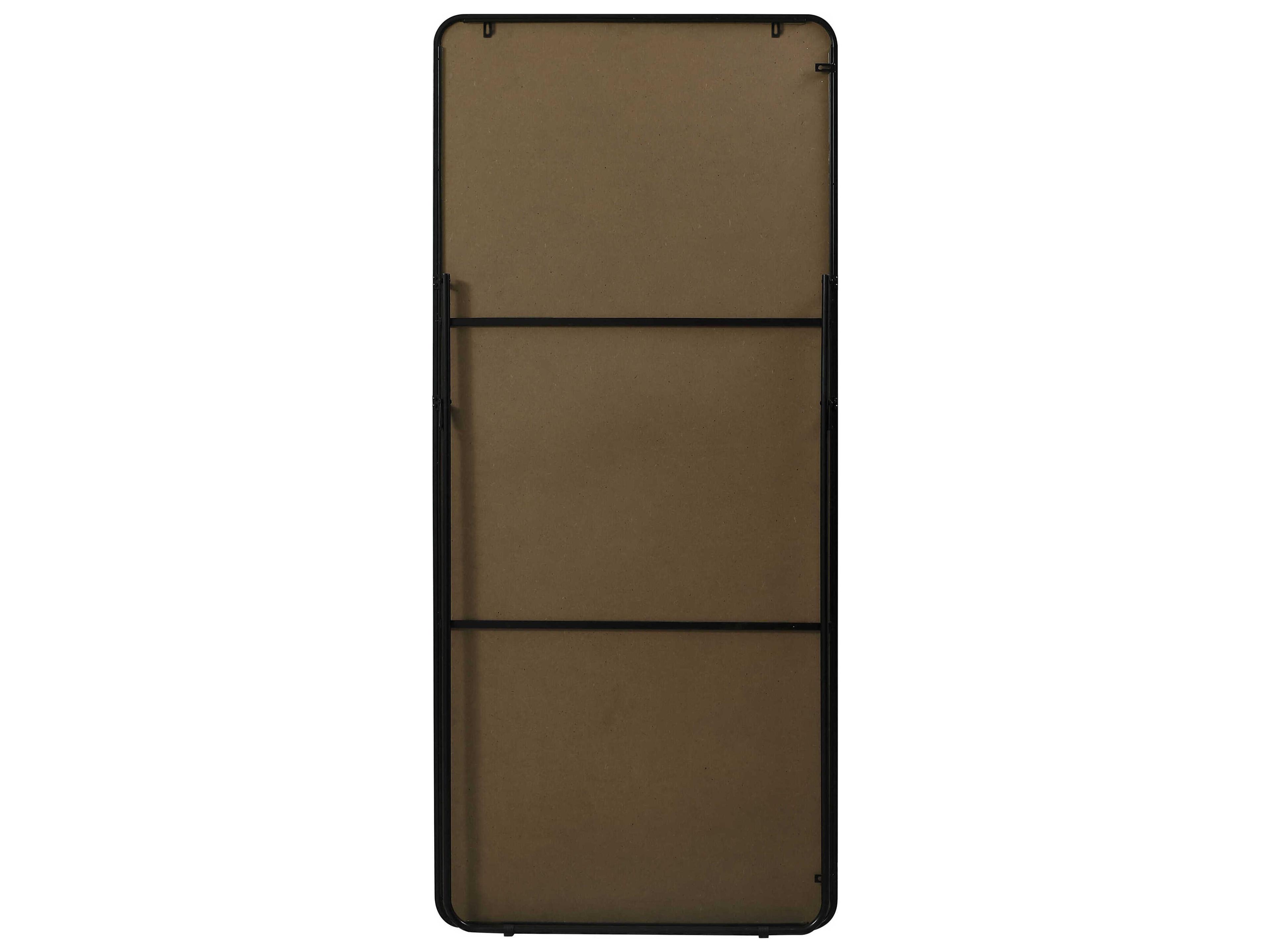 Elegant Lighting Evermore Black Rectangular Floor Mirror